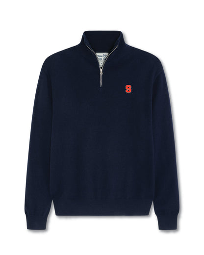 Syracuse Men’s Cashmere ¼ Zip Sweater