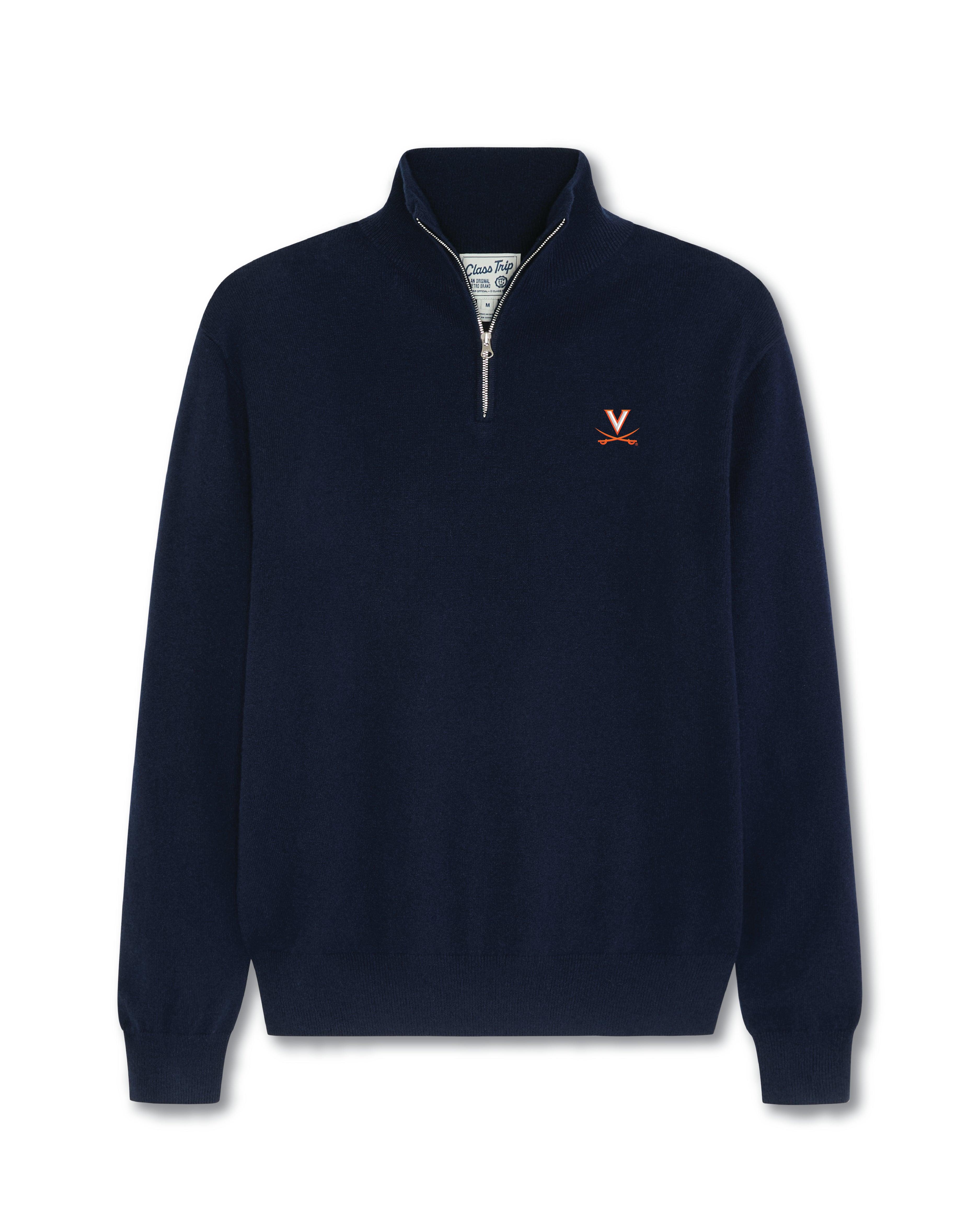 Virginia Men’s Cashmere ¼ Zip Sweater