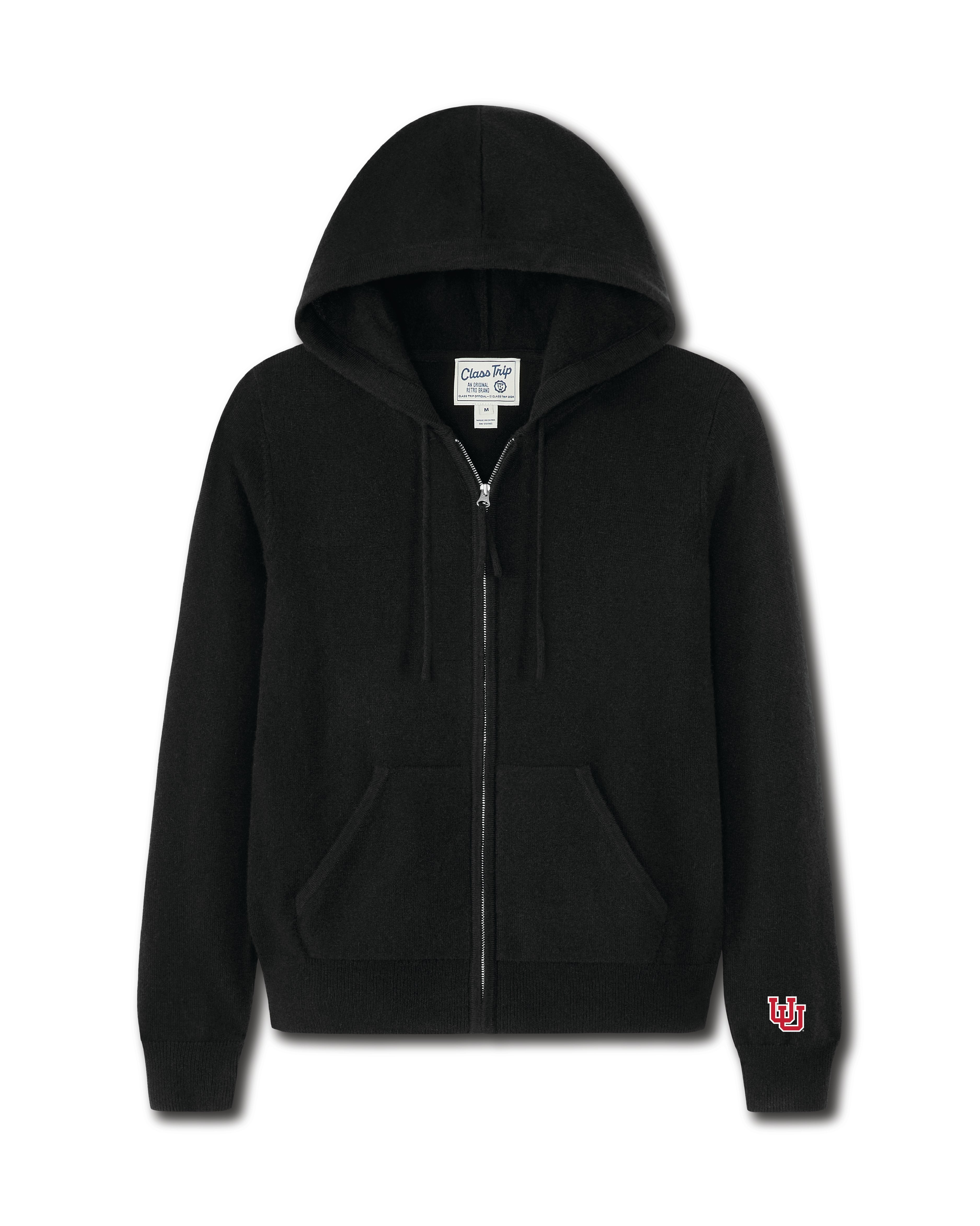 Utah Women’s Cashmere Full Zip Hoodie Sweater