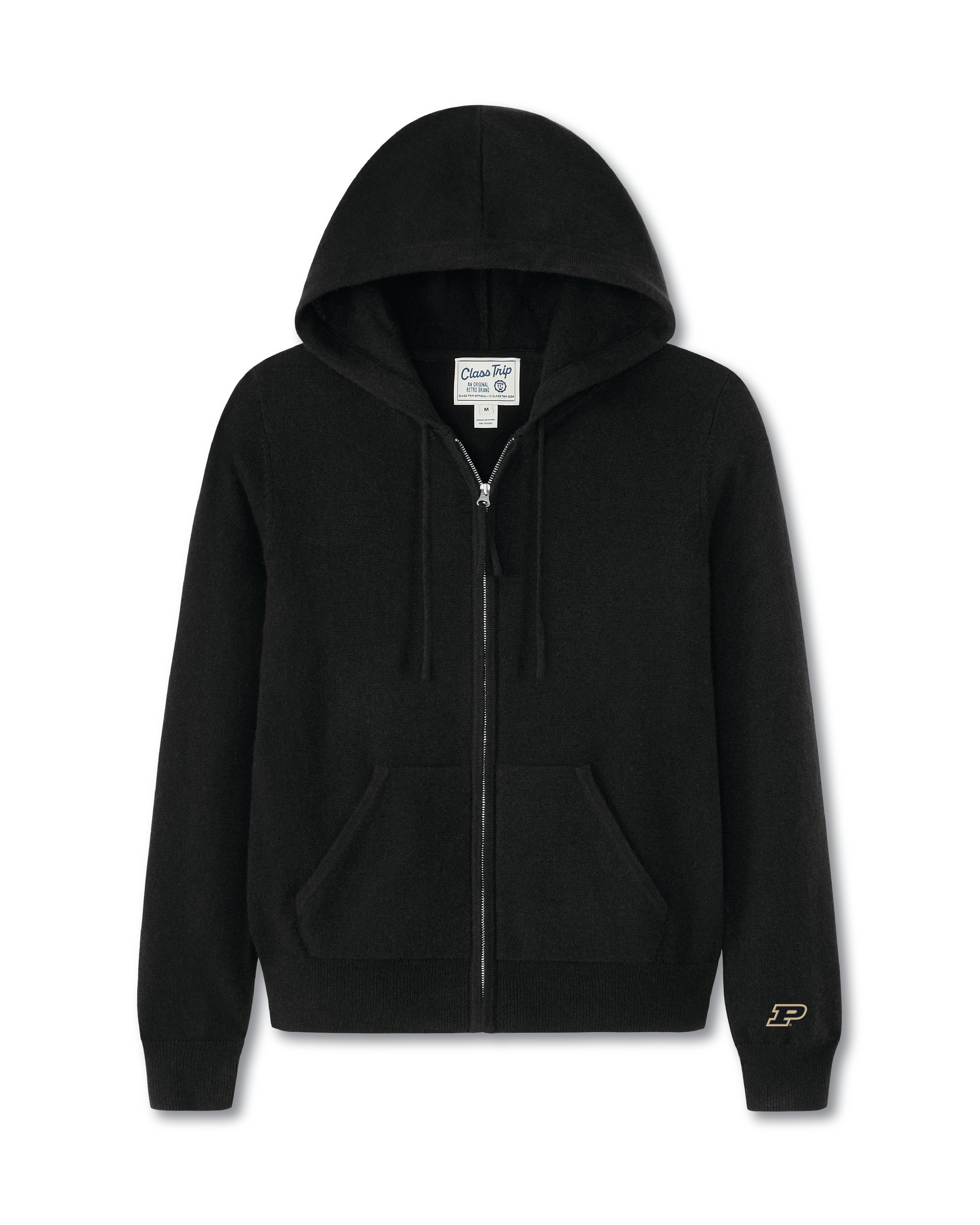 Purdue Women’s Cashmere Full Zip Hoodie Sweater