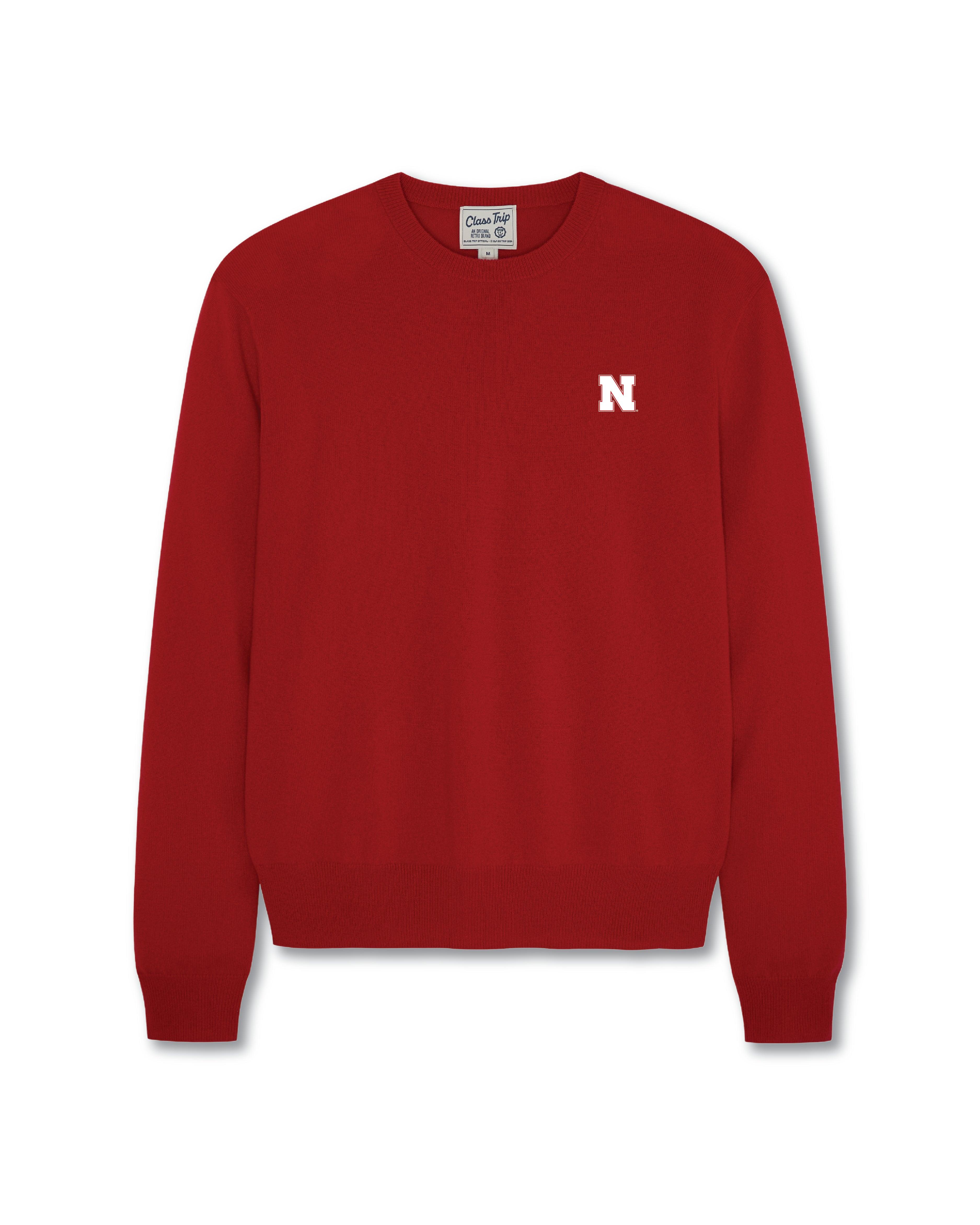 Nebraska Men’s Cashmere Crewneck Sweater
