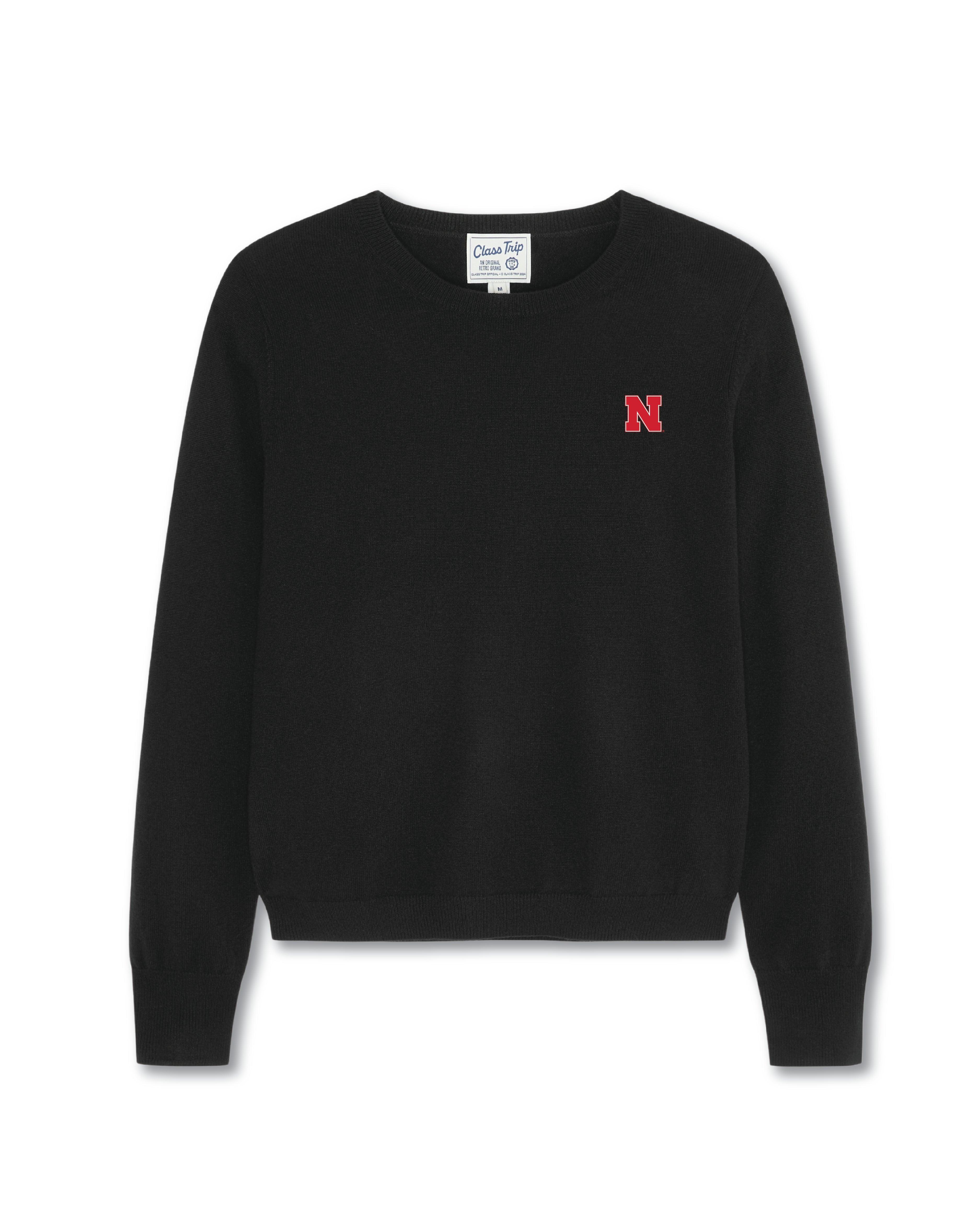 Nebraska Women’s Cashmere Crewneck Sweater