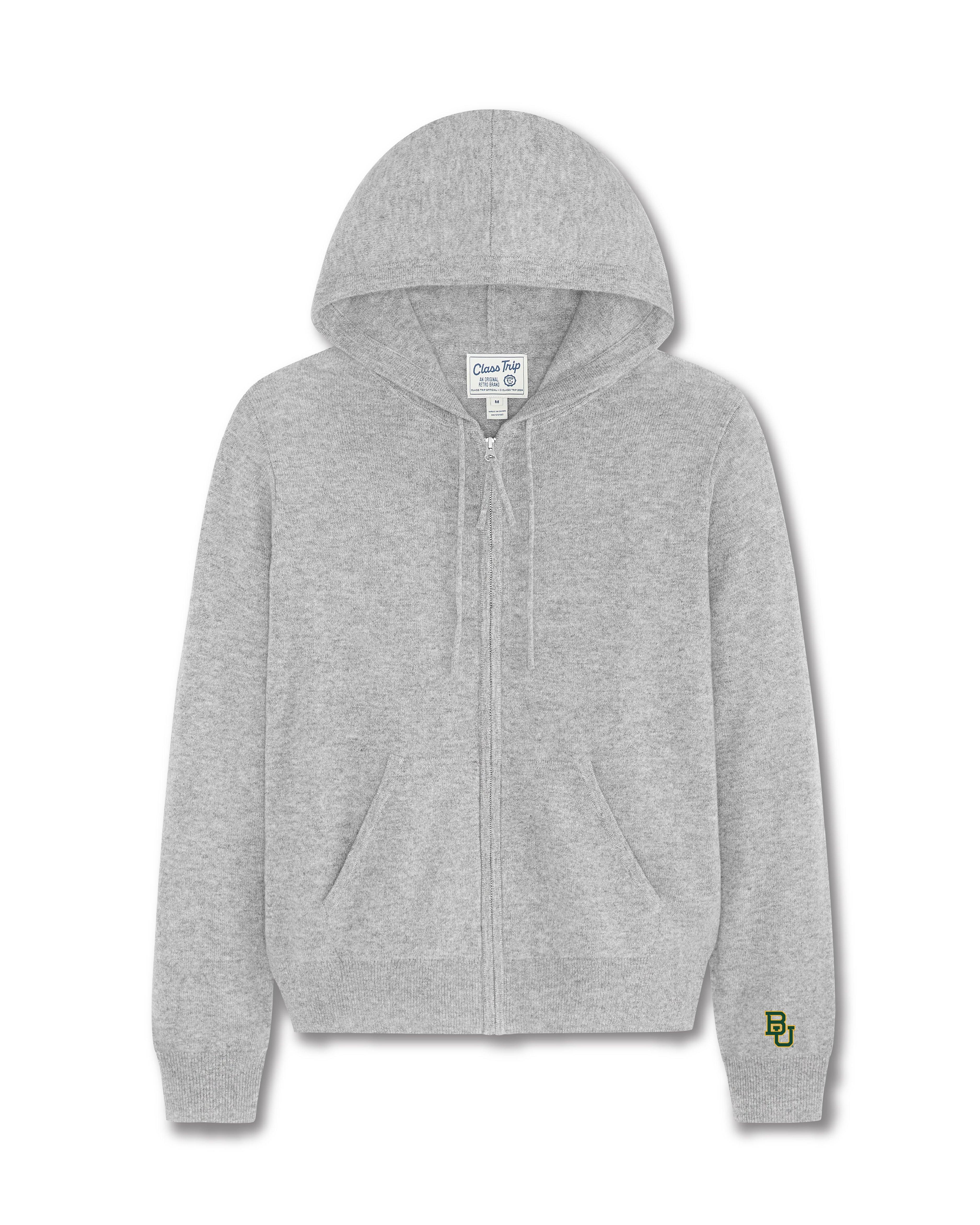 Baylor Women’s Cashmere Full Zip Hoodie Sweater