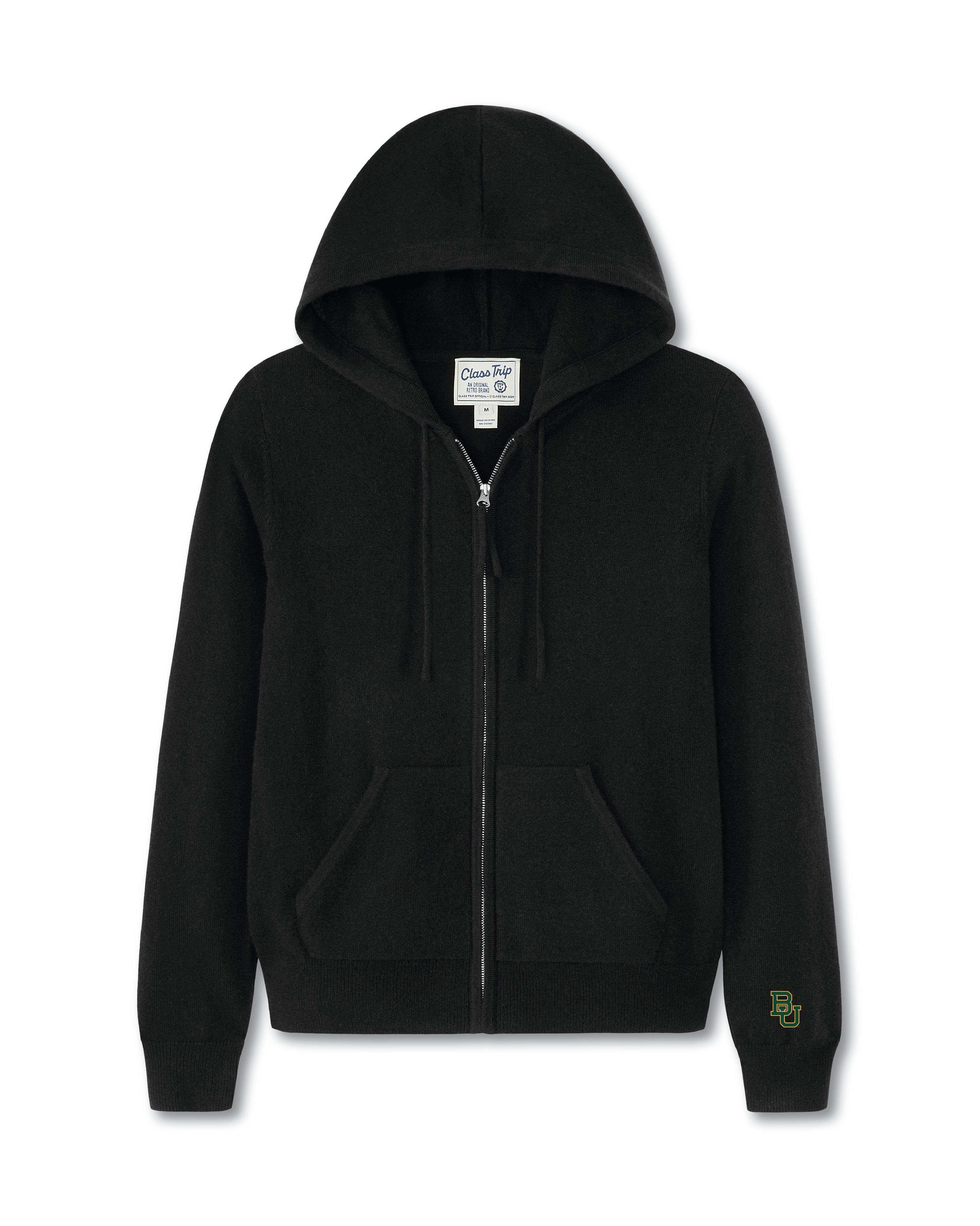 Baylor Women’s Cashmere Full Zip Hoodie Sweater