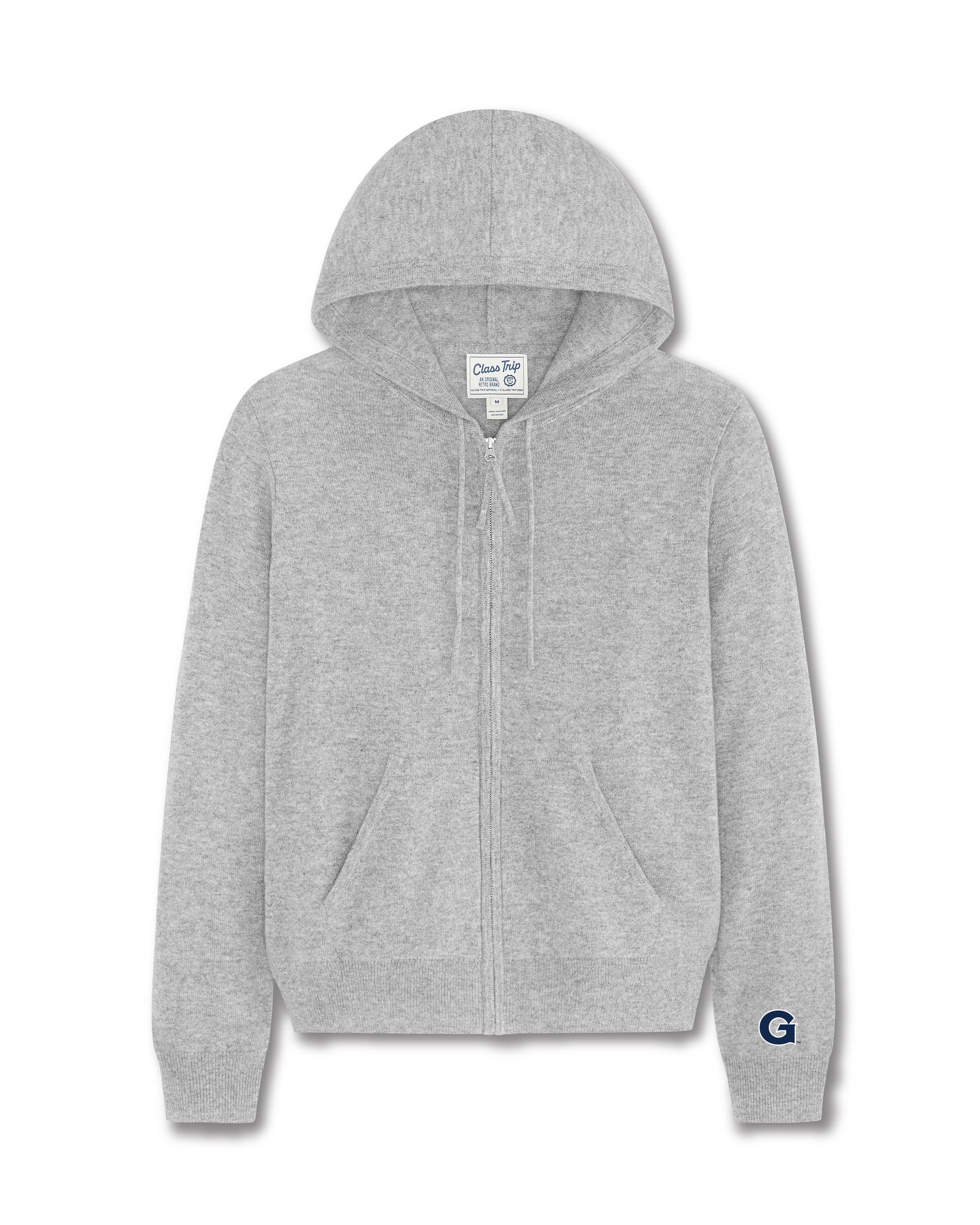 Georgetown Women’s Cashmere Full Zip Hoodie Sweater