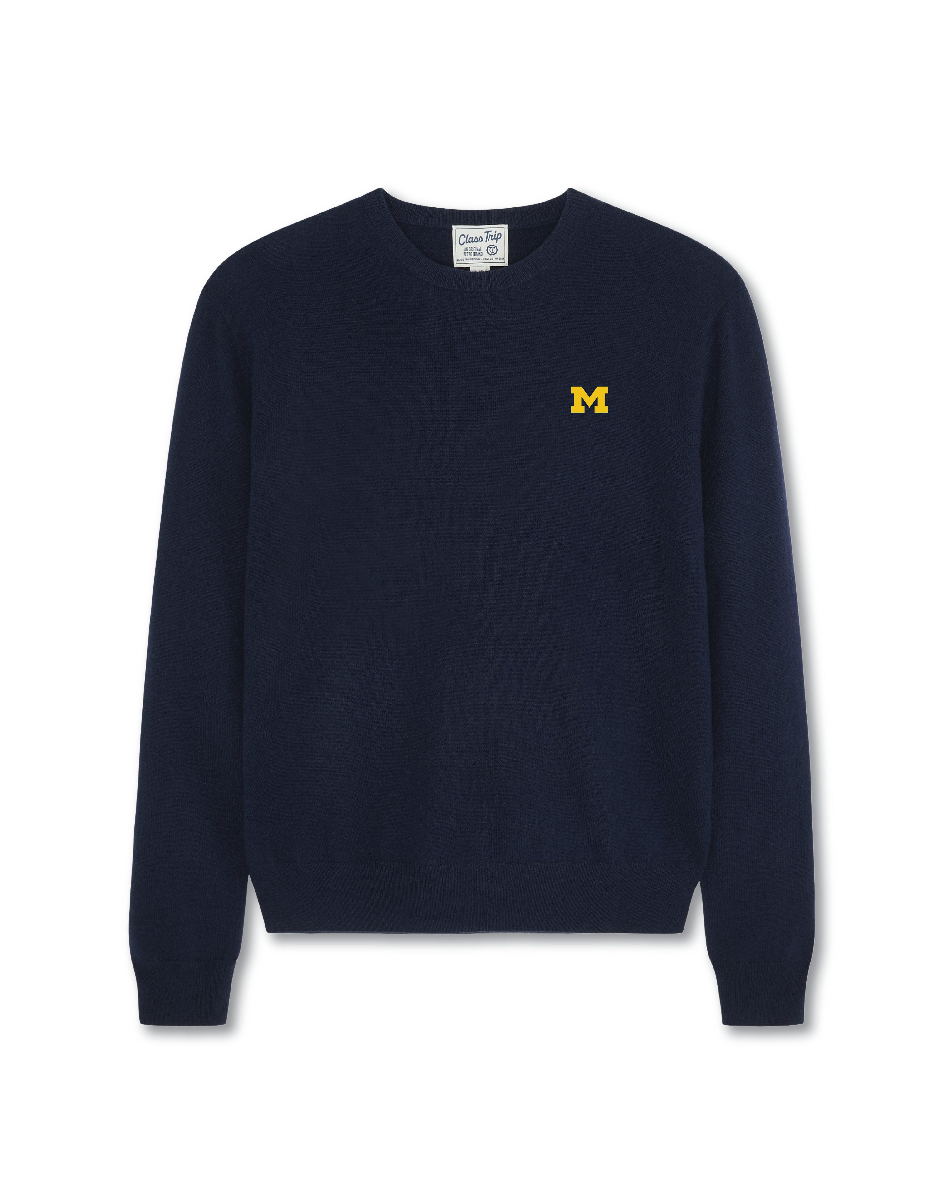 Michigan Men’s Cashmere Crewneck Sweater