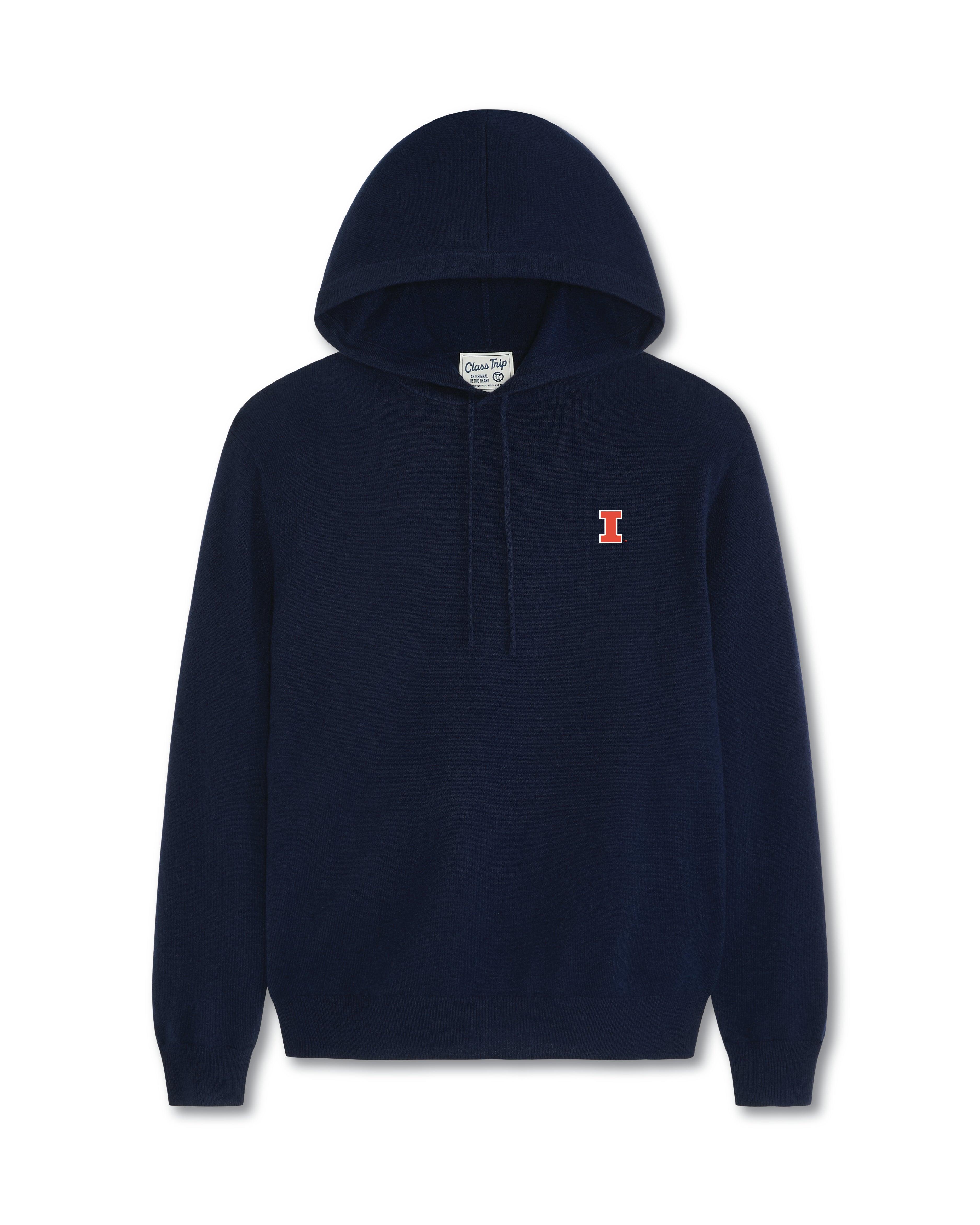 Illinois Men’s Cashmere Pullover Hoodie