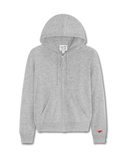 SMU Women’s Cashmere Full Zip Hoodie Sweater