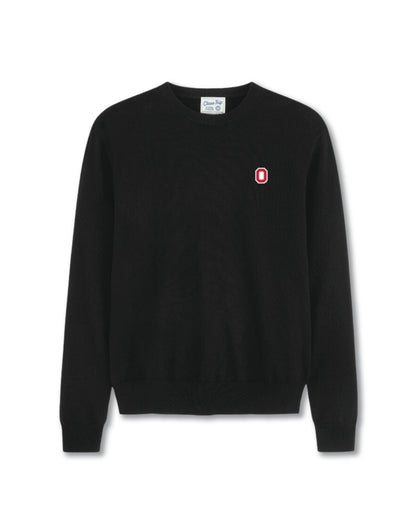 Black crewneck sweater with red Ohio State 'O' logo, Class Trip | Officially Licensed Collegiate Apparel