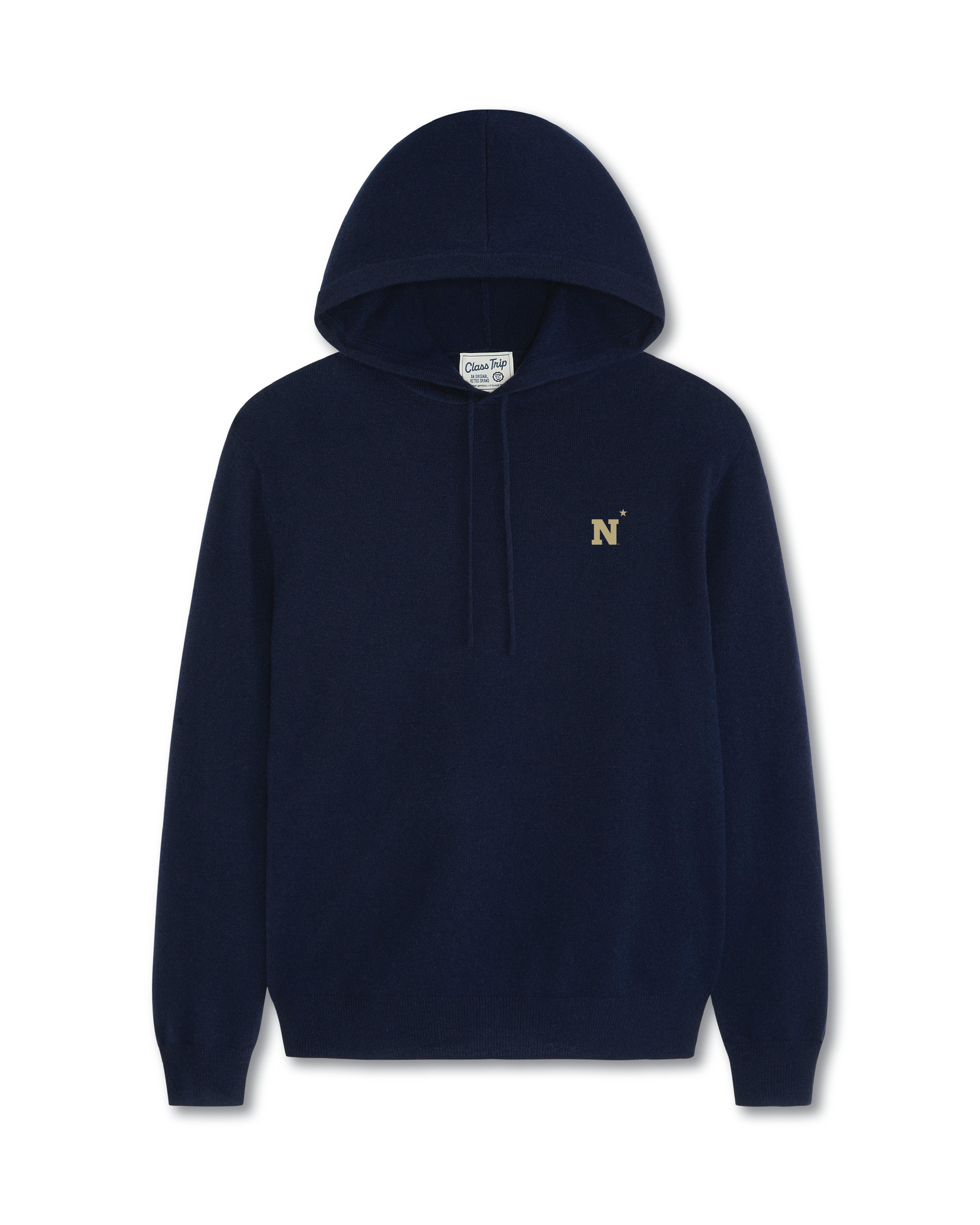 Navy Men’s Cashmere Pullover Hoodie