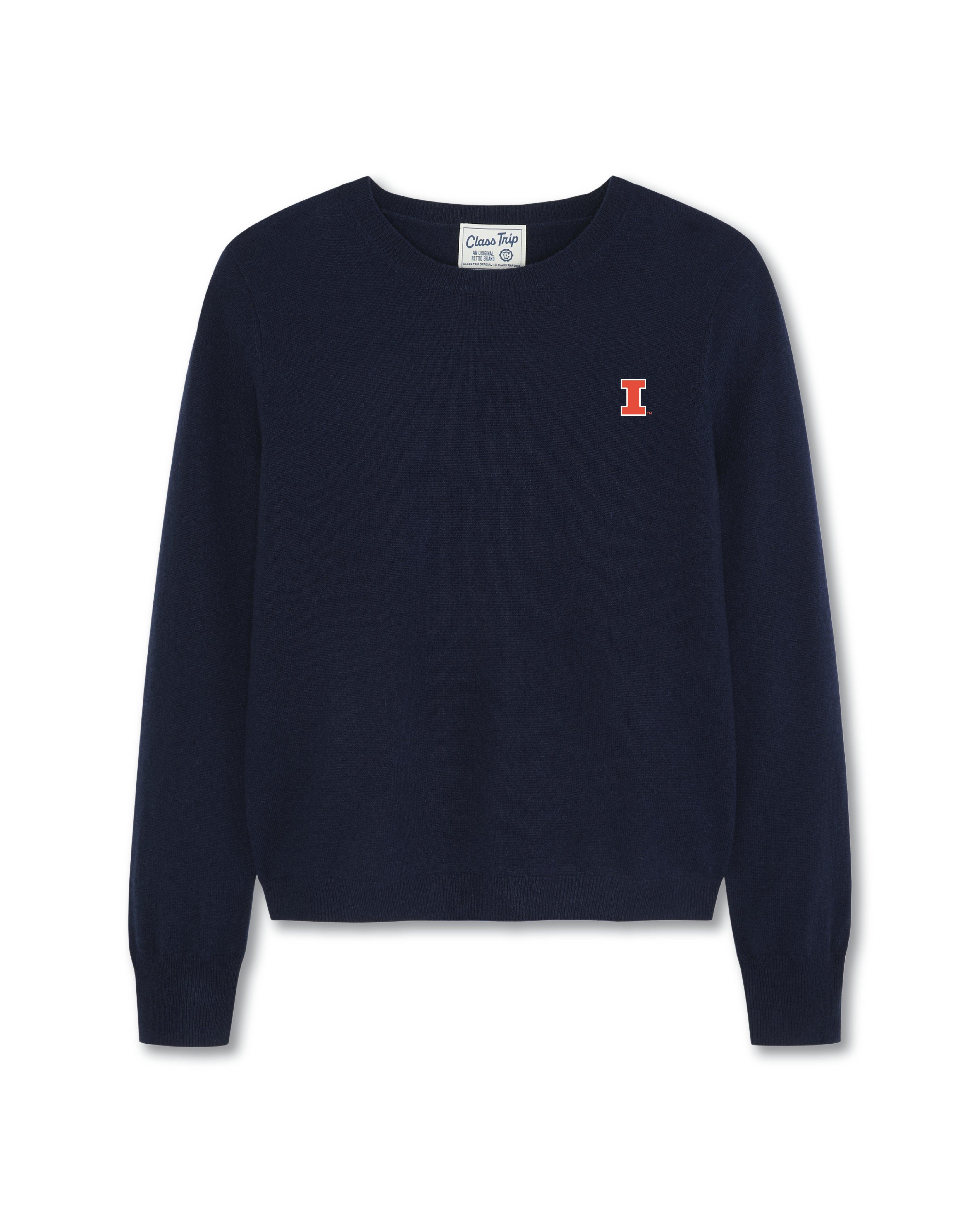 Illinois Women’s Cashmere Crewneck Sweater