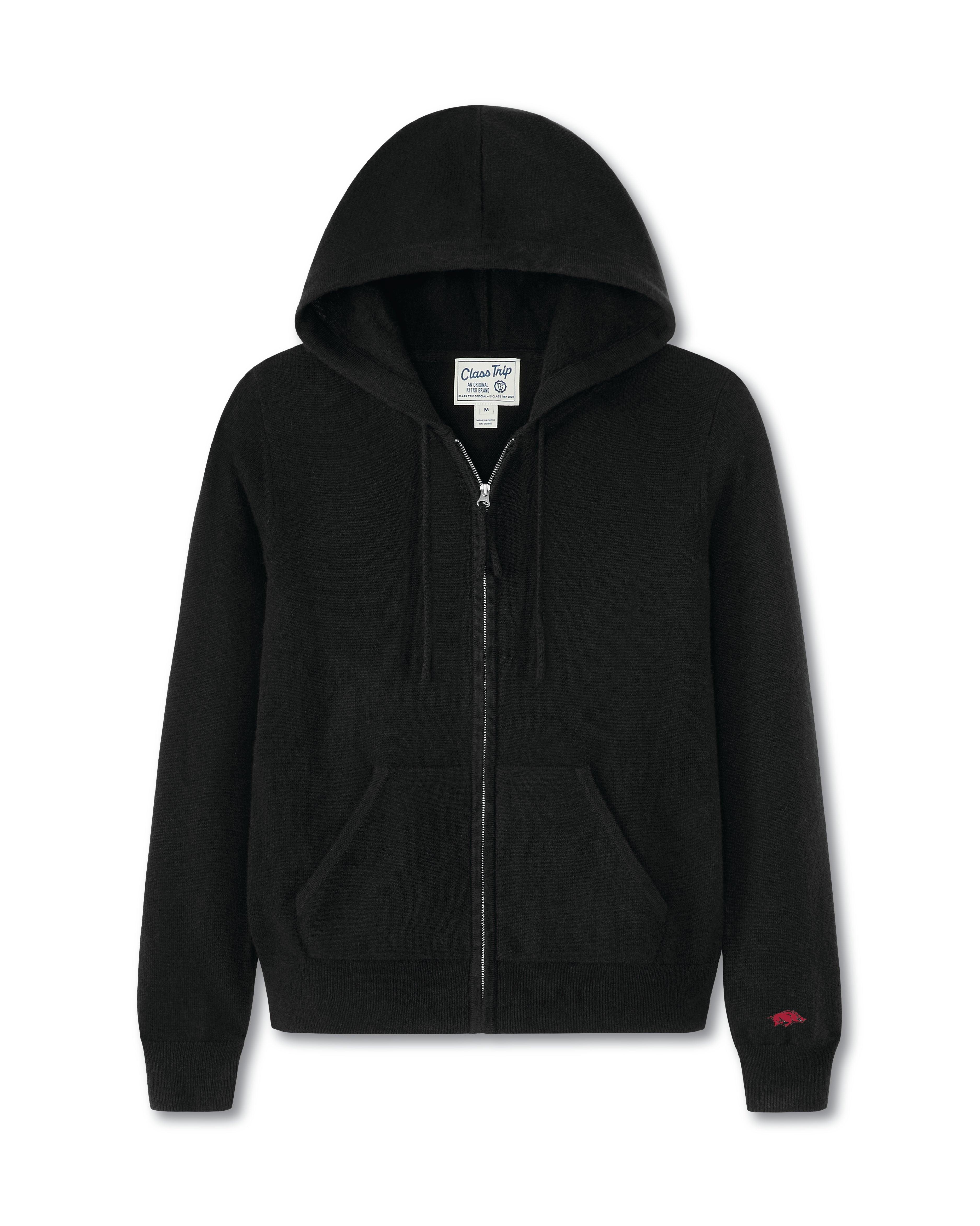 Arkansas Women’s Cashmere Full Zip Hoodie Sweater