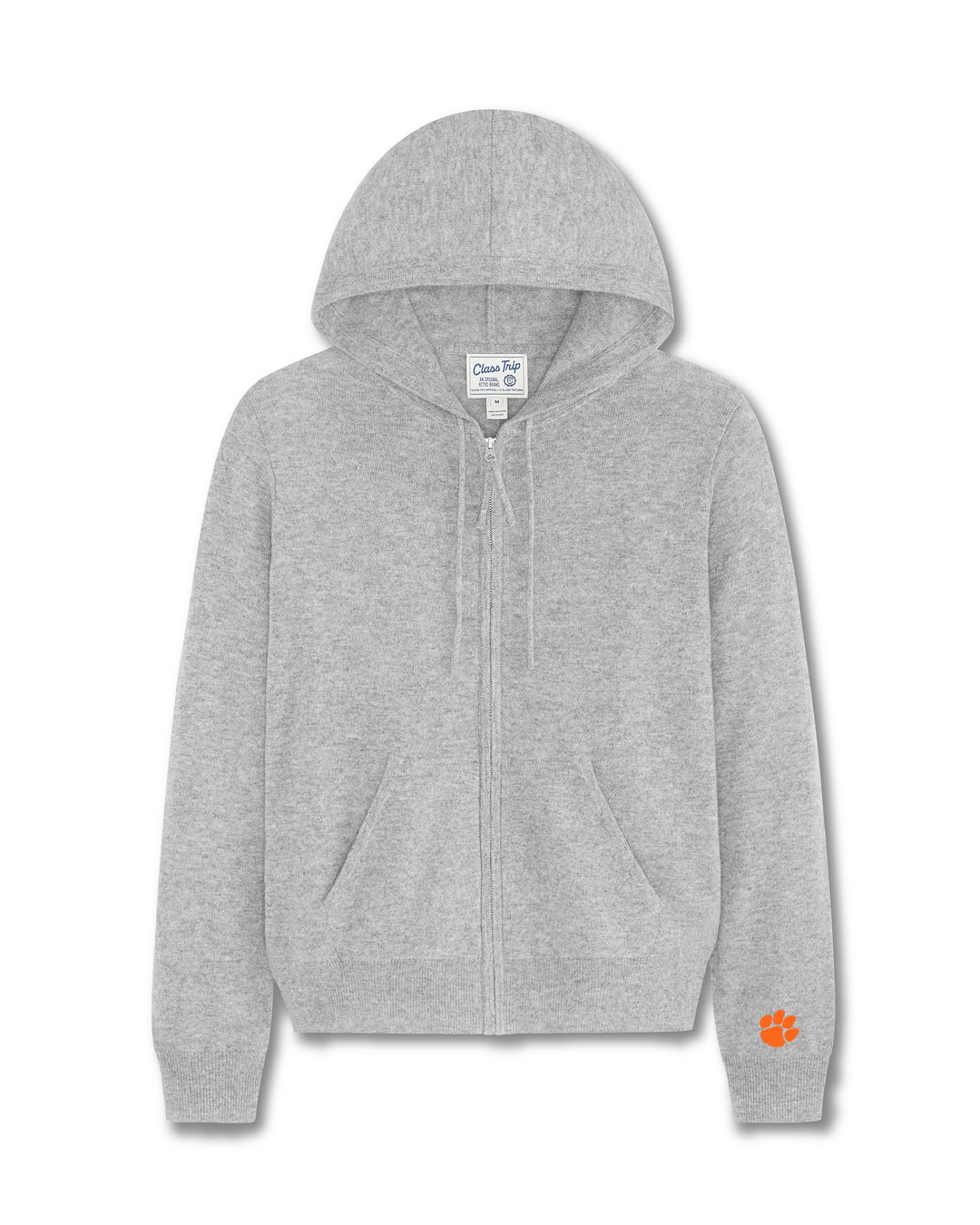 Clemson Women’s Cashmere Full Zip Hoodie Sweater