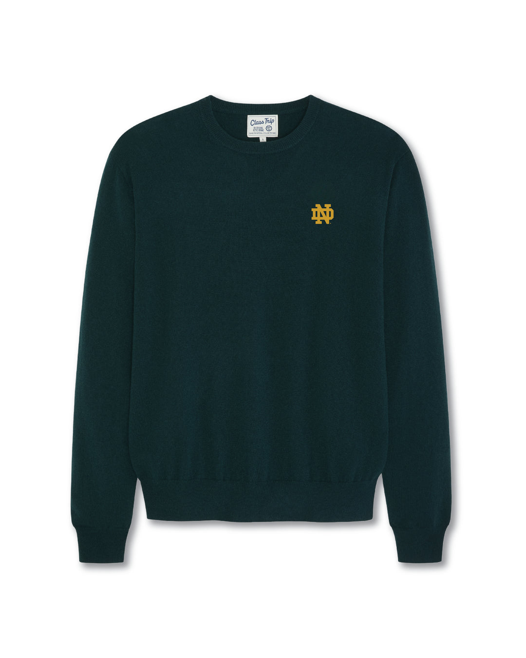 Notre Dame Men's Made in UK Crewneck Cashmere Sweater