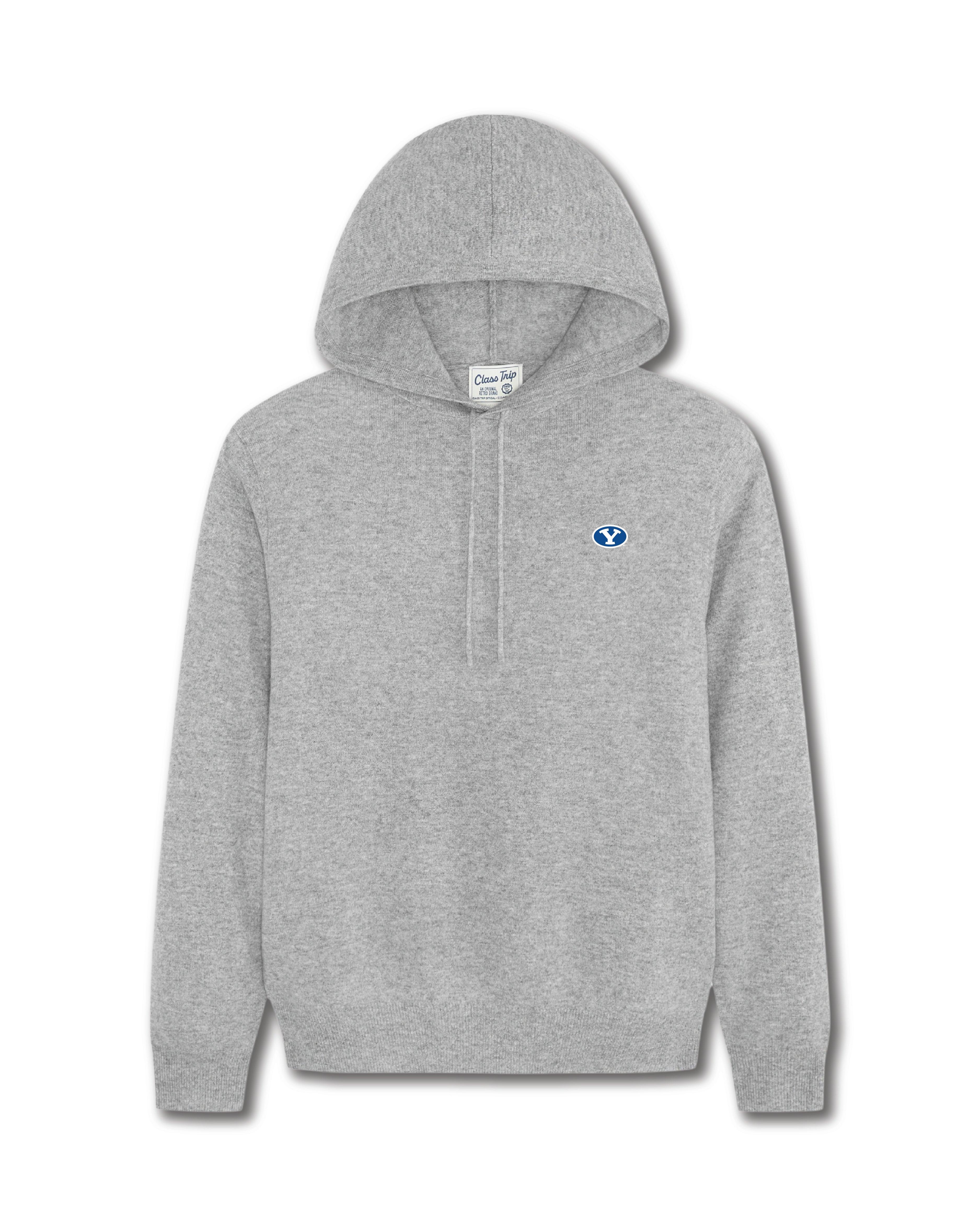 BYU Men’s Cashmere Pullover Hoodie