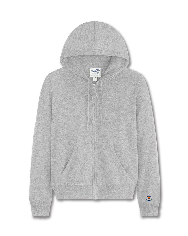Virginia Women’s Cashmere Full Zip Hoodie Sweater