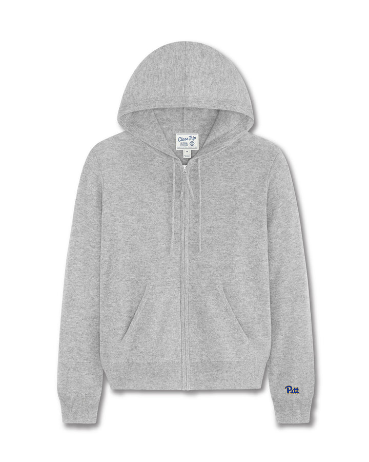 Pittsburg Women’s Cashmere Full Zip Hoodie Sweater