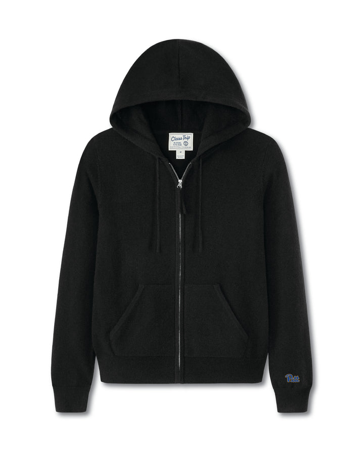 Pittsburg Women’s Cashmere Full Zip Hoodie Sweater