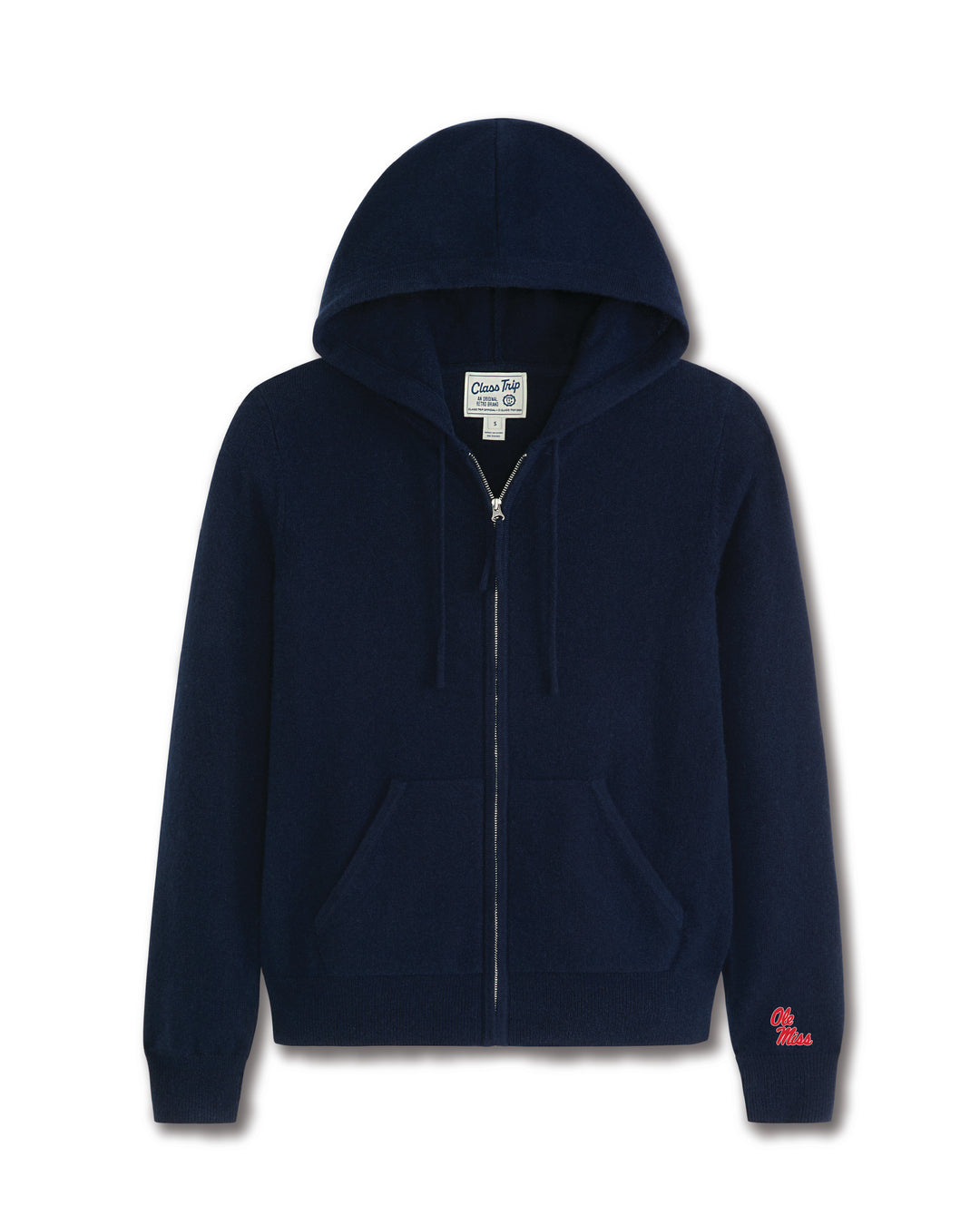 Ole Miss Women’s Cashmere Full Zip Hoodie Sweater