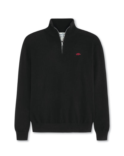 Arkansas Men’s Cashmere ¼ Zip Sweater
