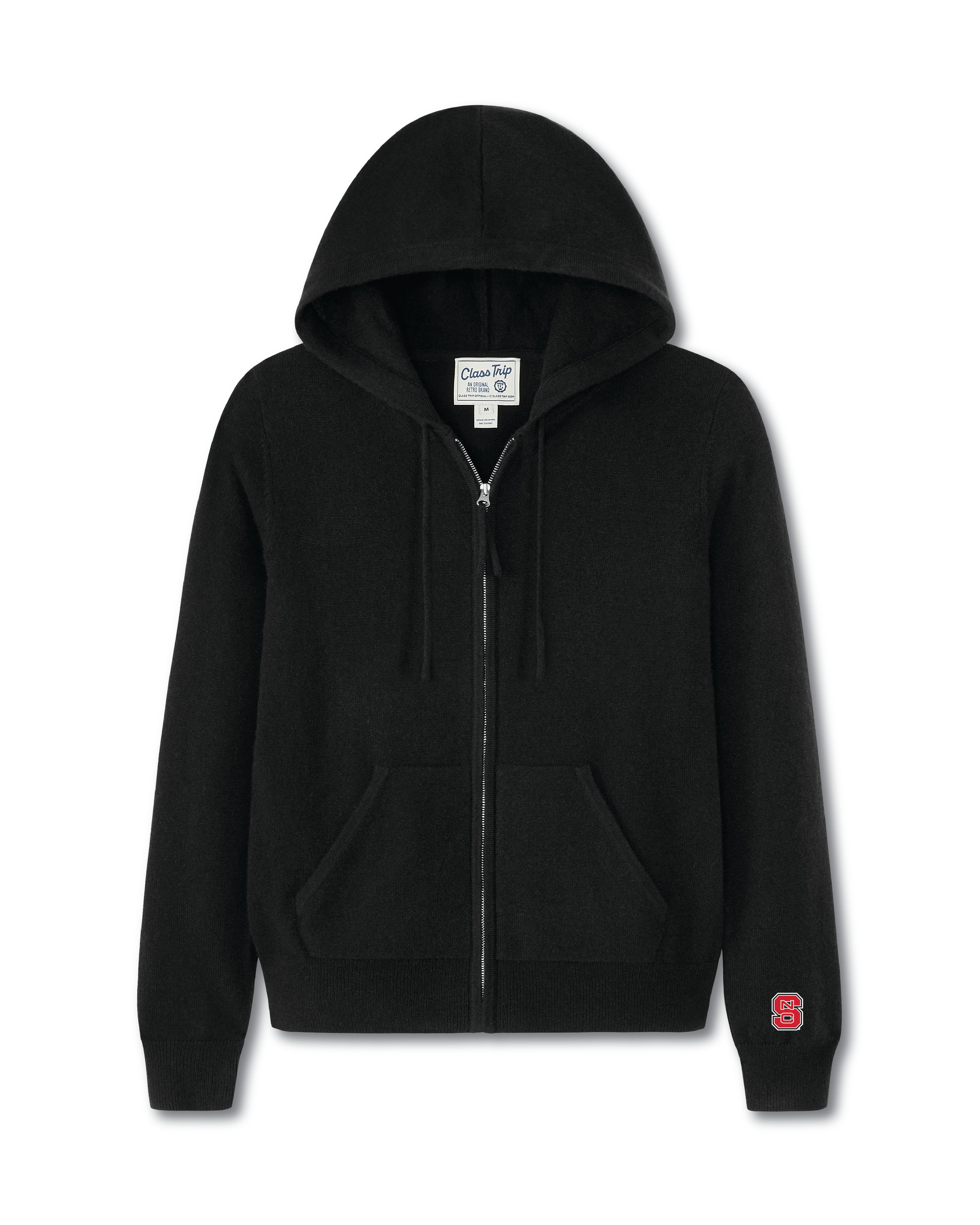 NC State Women’s Cashmere Full Zip Hoodie Sweater