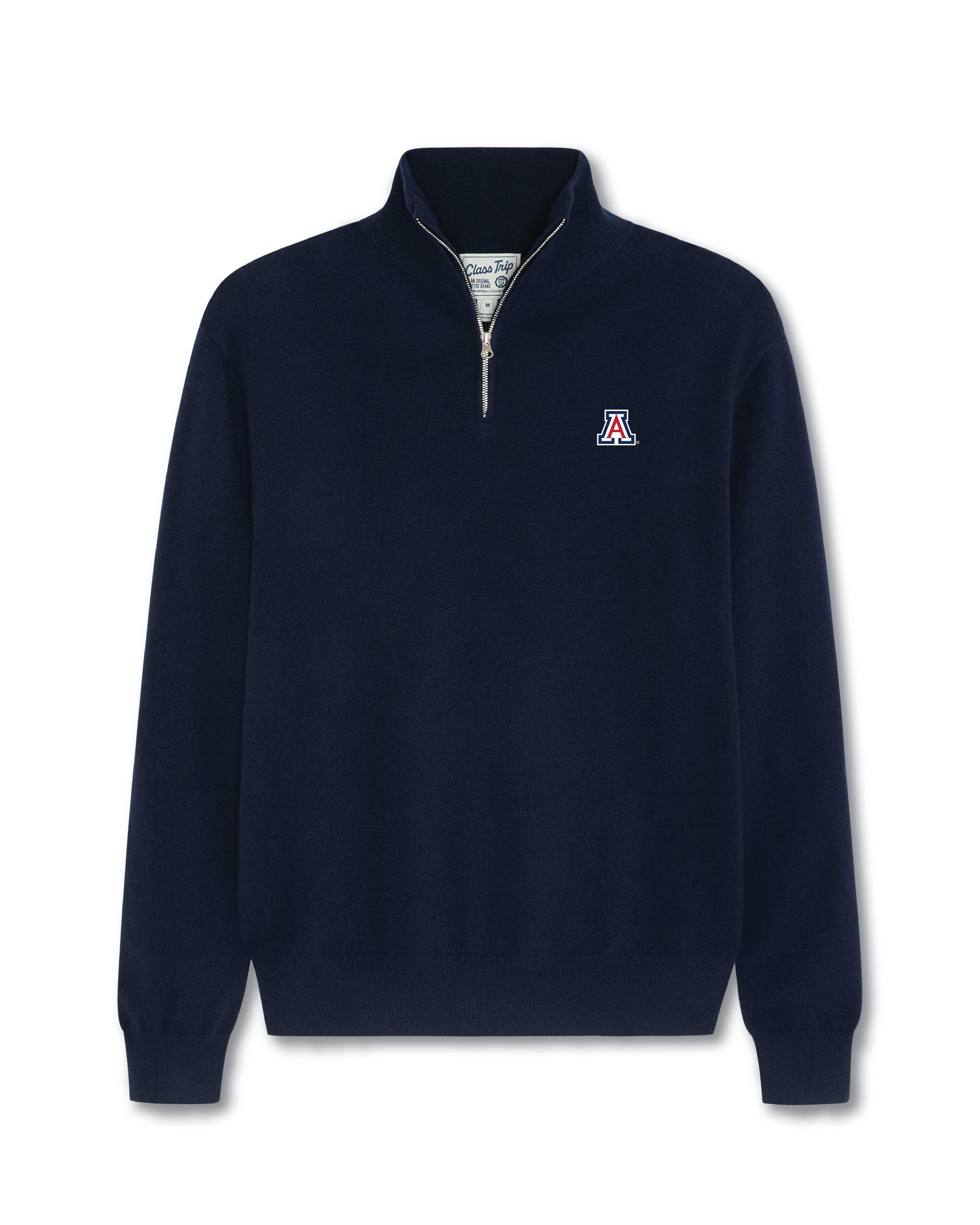 Arizona Men’s Cashmere ¼ Zip Sweater