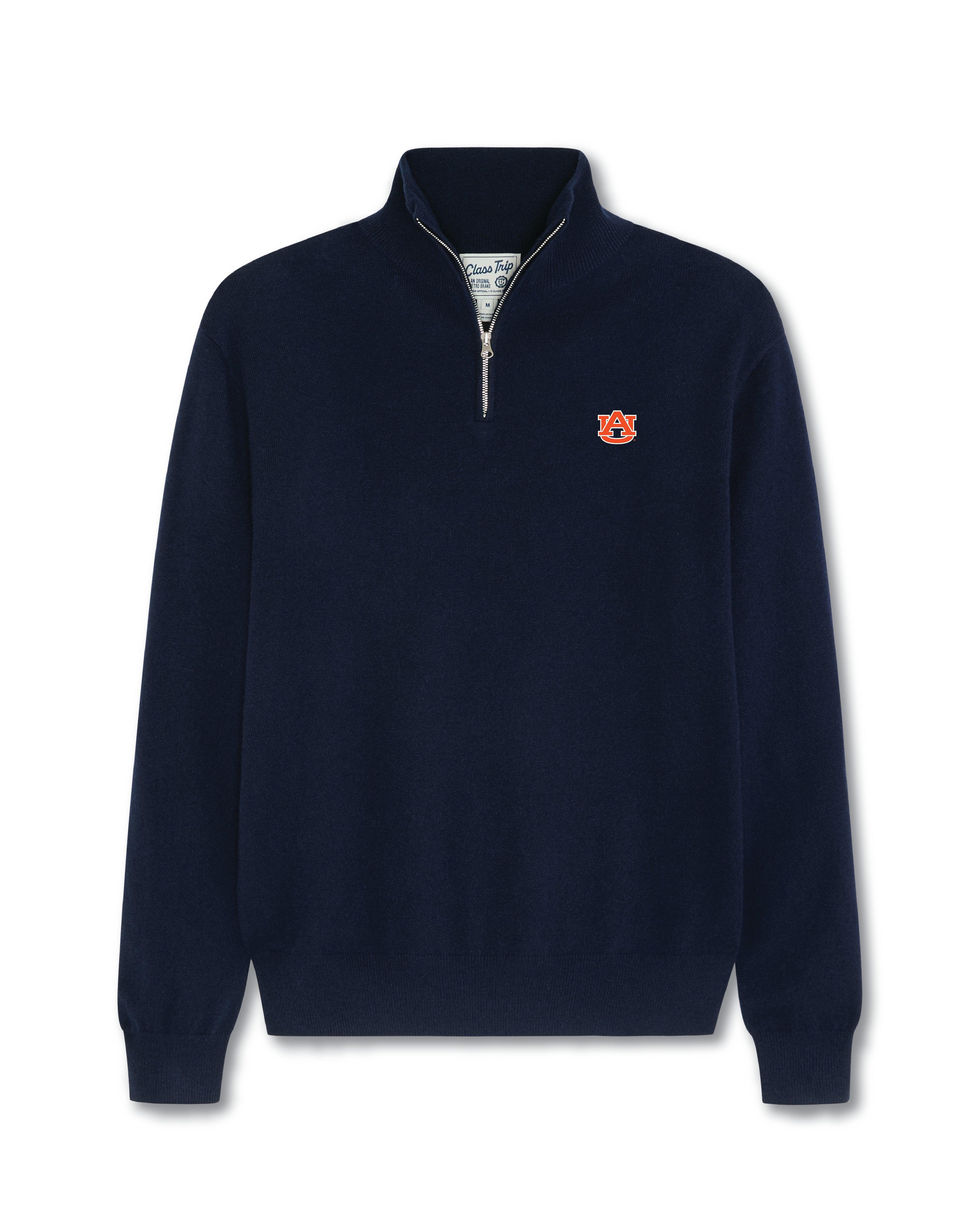 Auburn Men’s Cashmere ¼ Zip Sweater