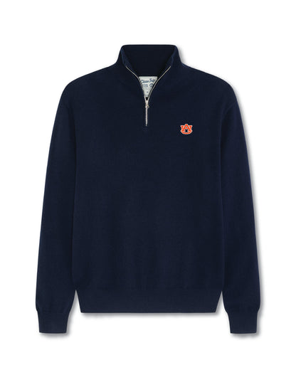 Auburn Men’s Cashmere ¼ Zip Sweater