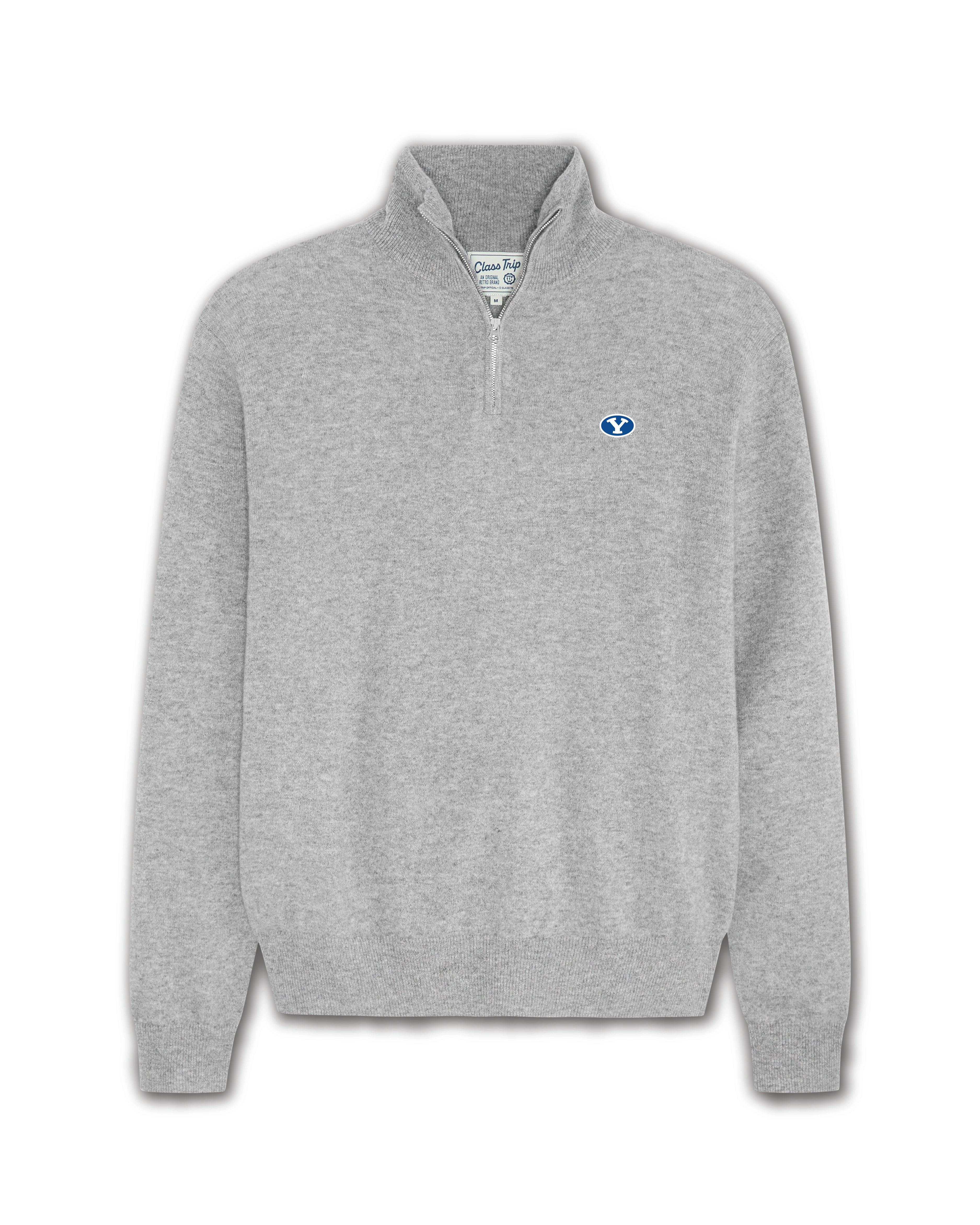 BYU Men’s Cashmere ¼ Zip Sweater