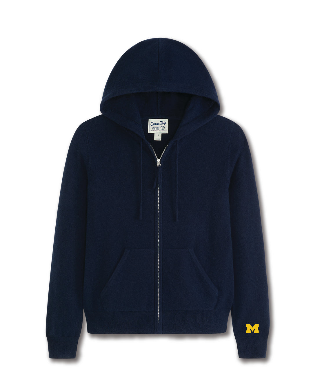 Michigan Women’s Cashmere Full Zip Hoodie Sweater
