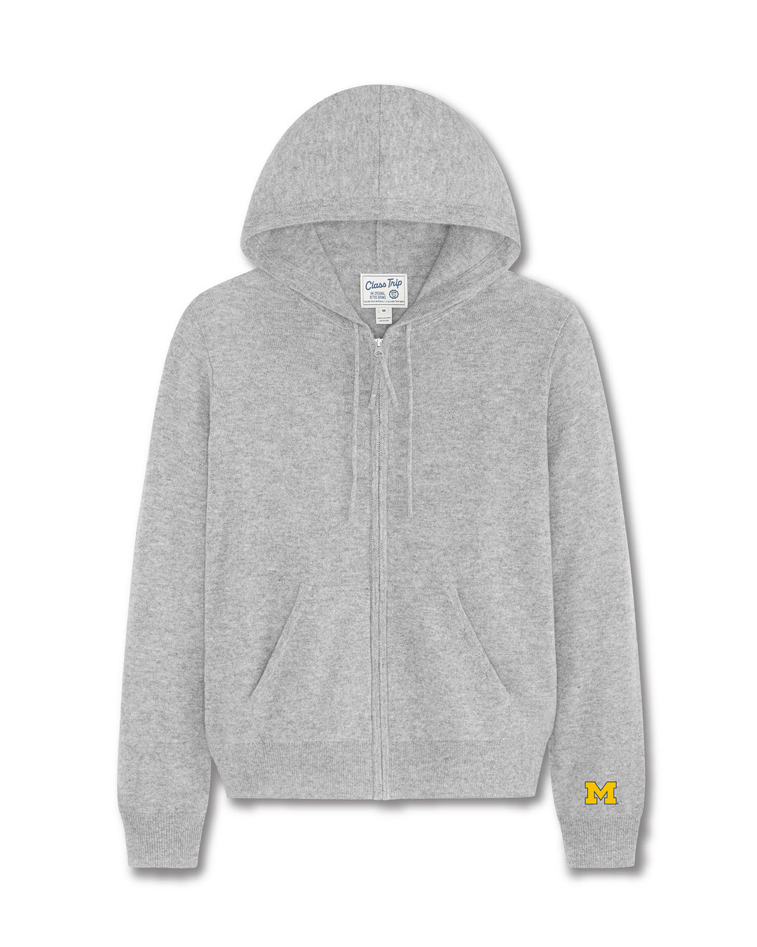 Michigan Women’s Cashmere Full Zip Hoodie Sweater
