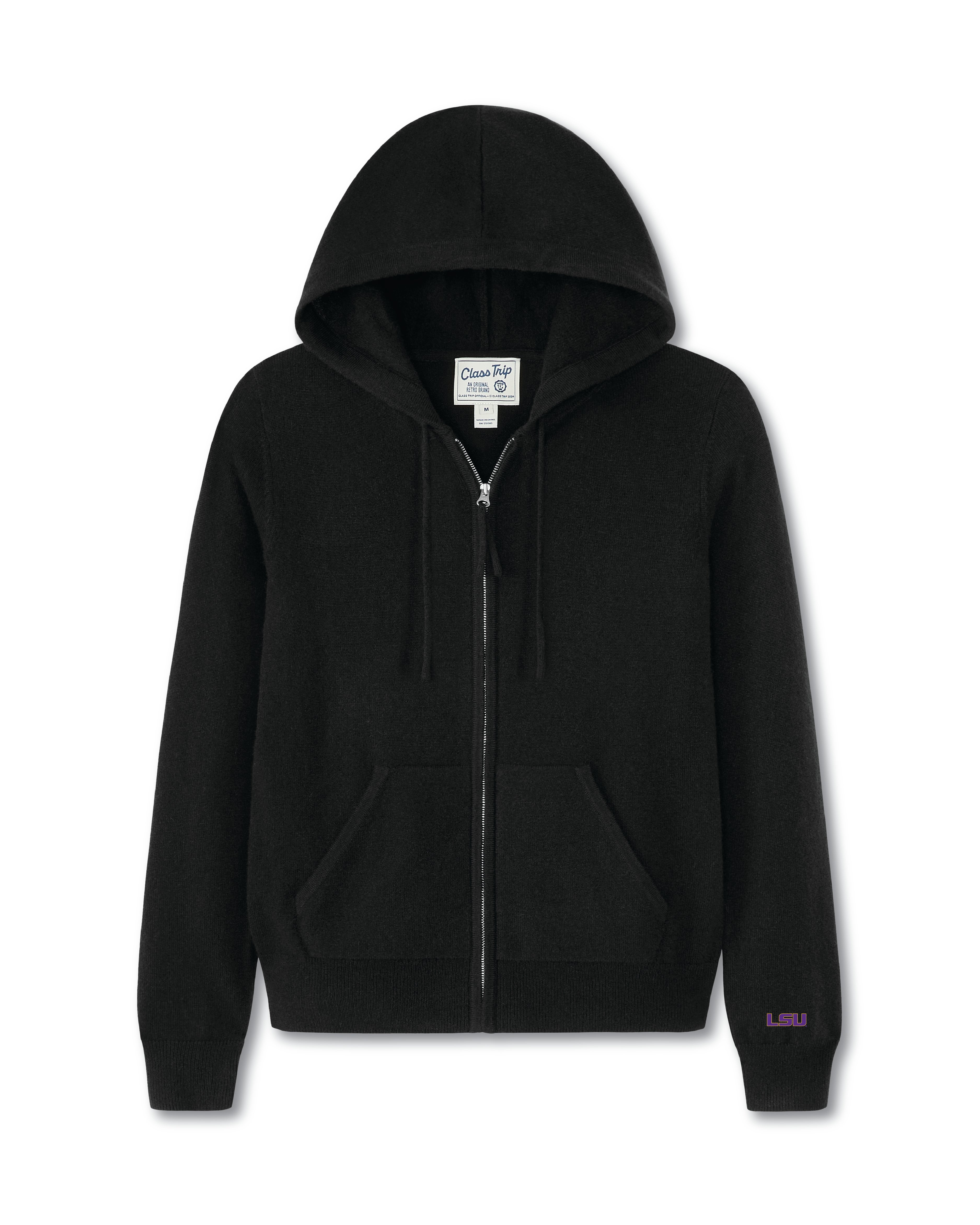 LSU Women’s Cashmere Full Zip Hoodie Sweater