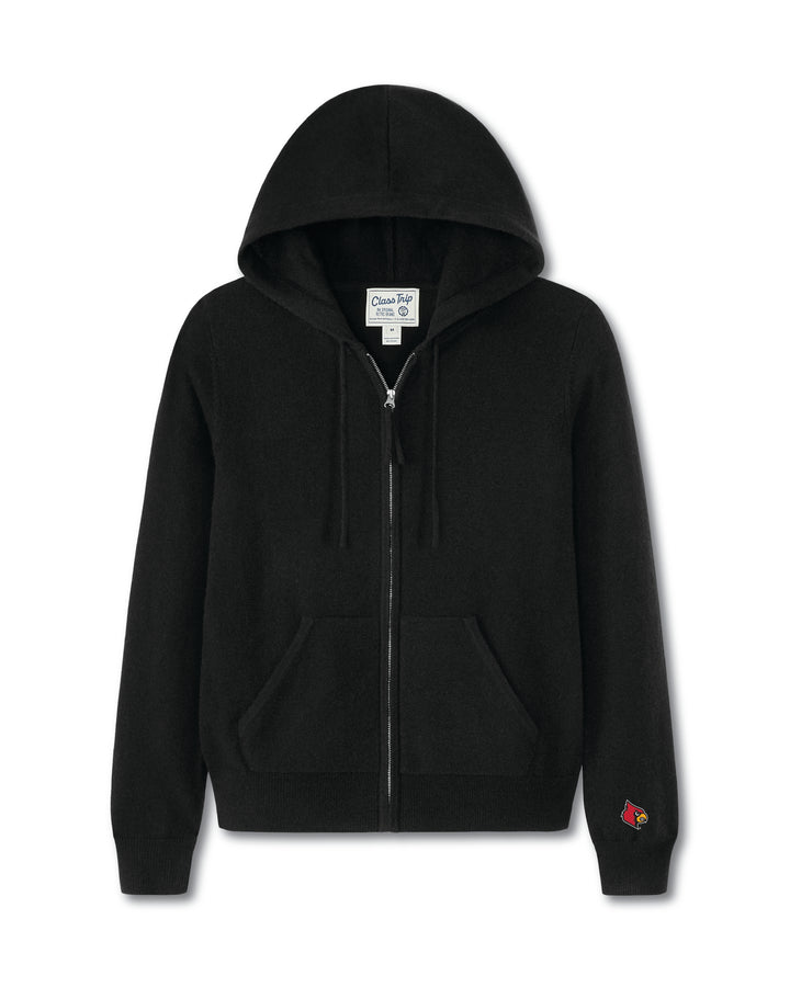 Louisville Women’s Cashmere Full Zip Hoodie Sweater