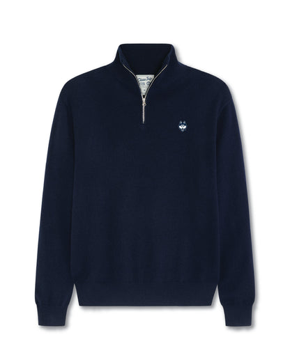 UCONN Men’s Cashmere ¼ Zip Sweater