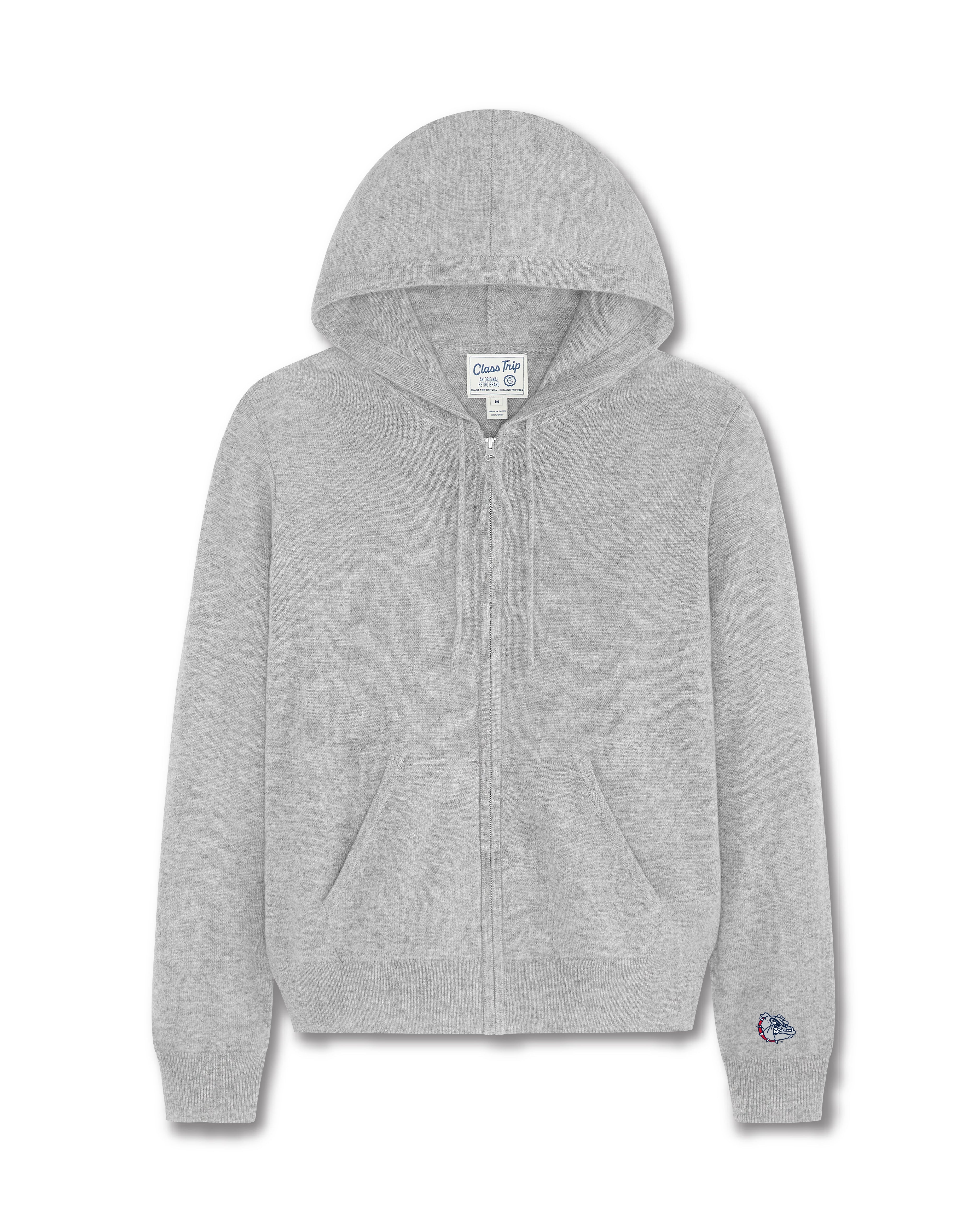 Gonzaga Women’s Cashmere Full Zip Hoodie Sweater