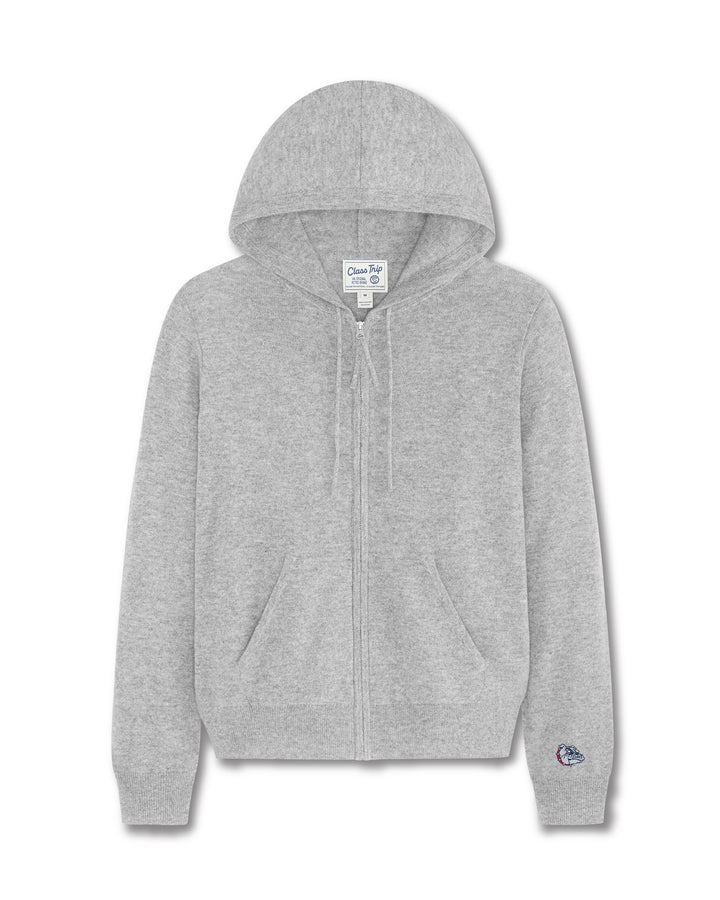 Gonzaga Women’s Cashmere Full Zip Hoodie Sweater