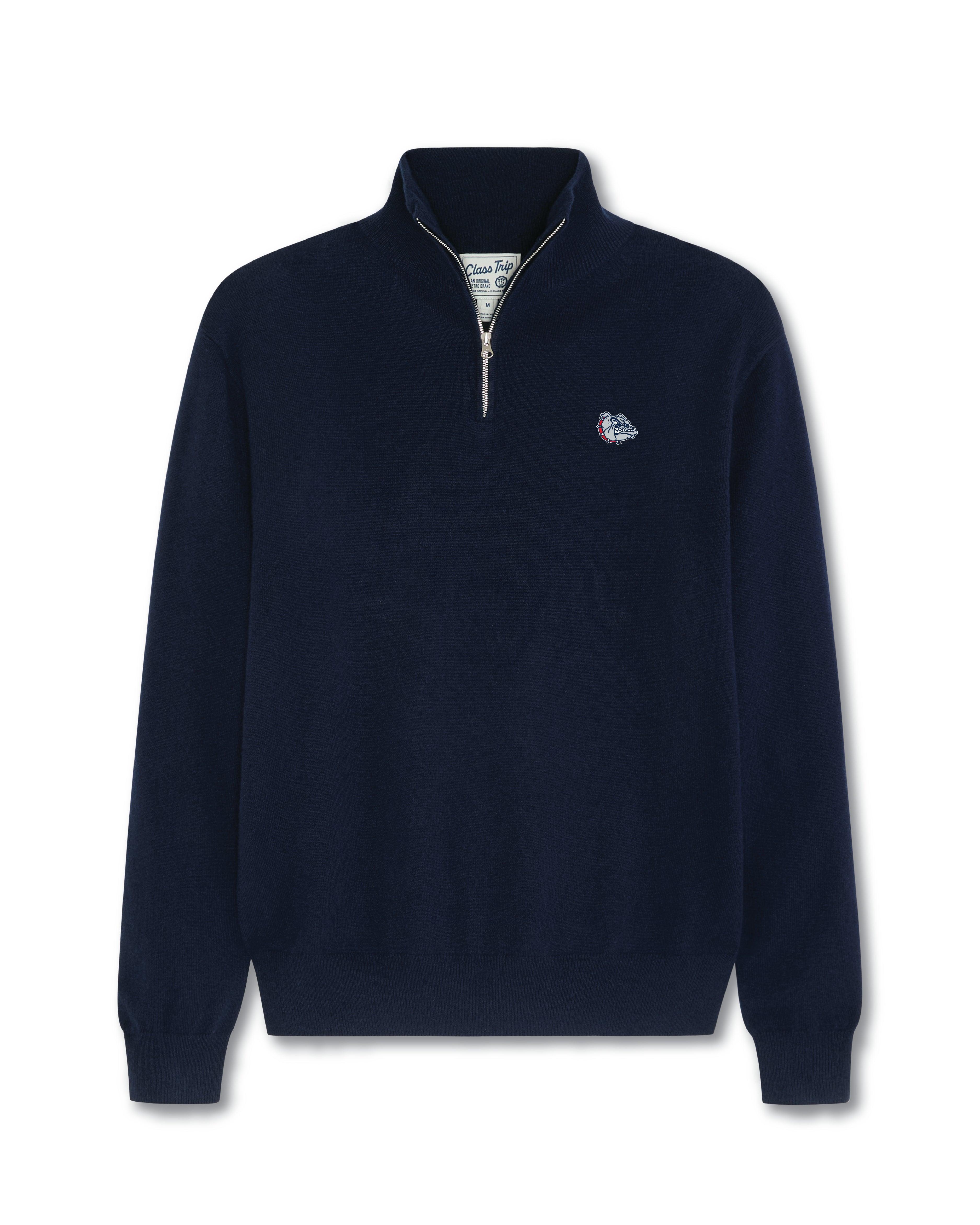 Gonzaga Men’s Cashmere ¼ Zip Sweater
