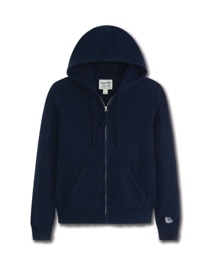 Gonzaga Women’s Cashmere Full Zip Hoodie Sweater