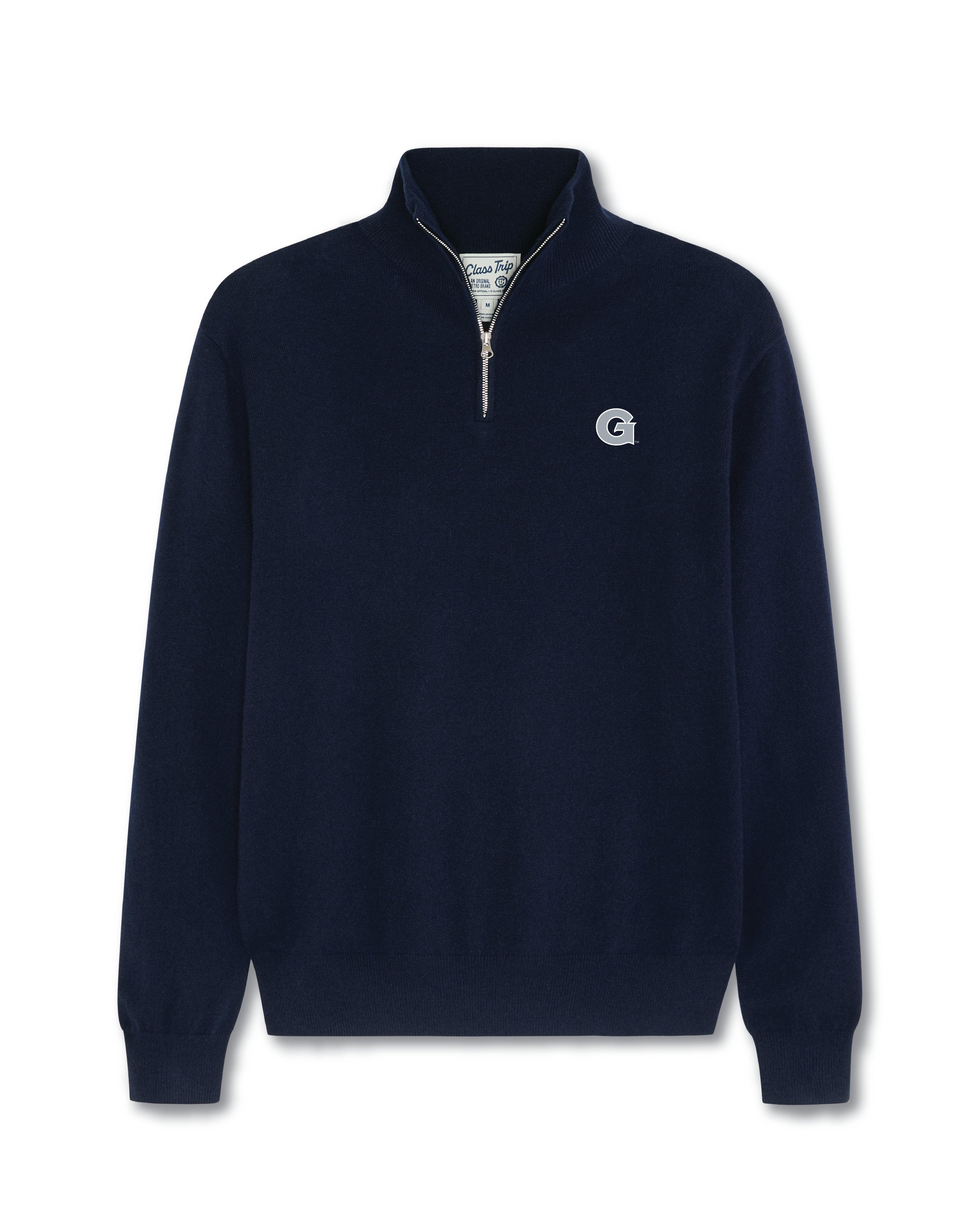 Georgetown Men’s Cashmere ¼ Zip Sweater
