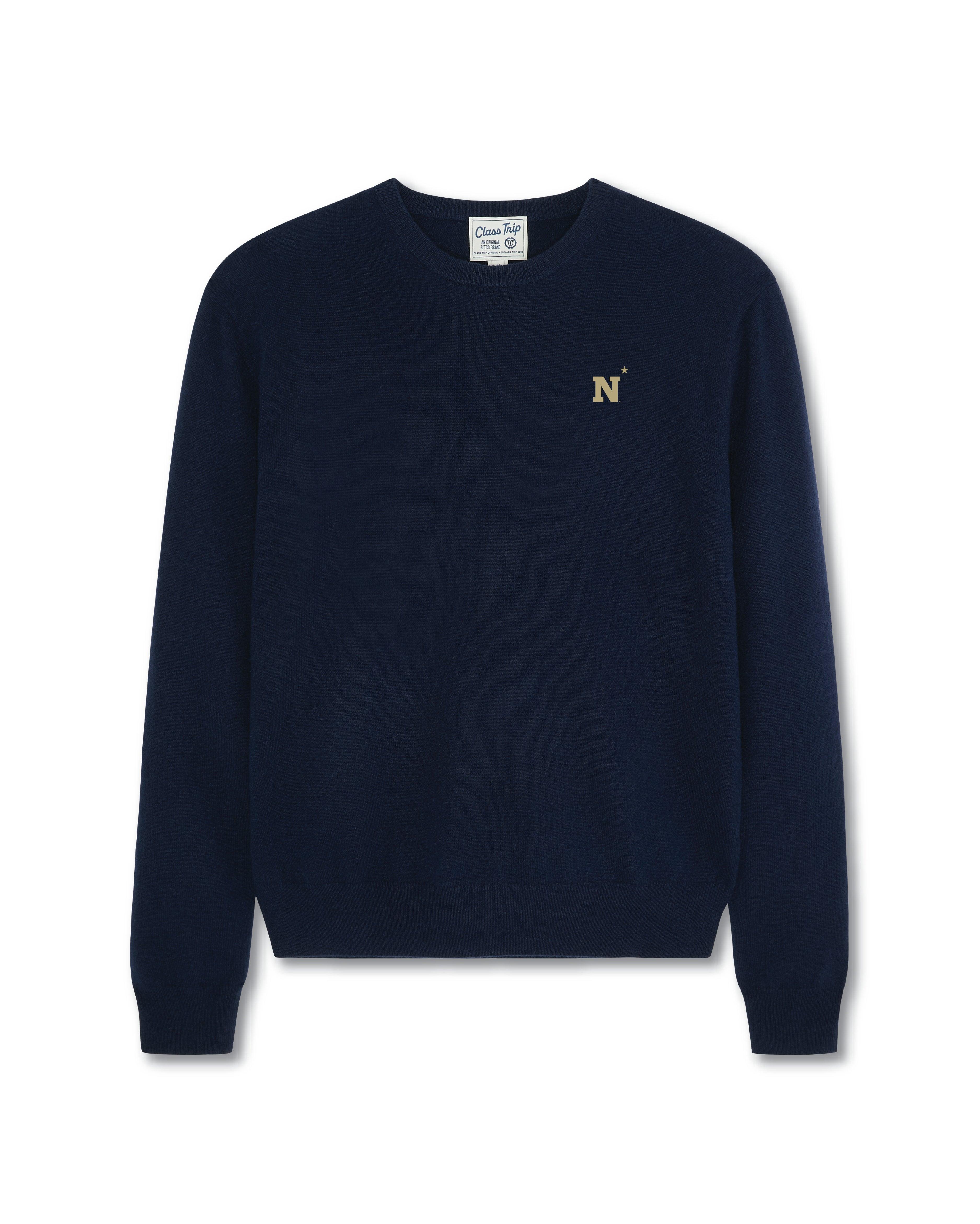 Navy Men’s Cashmere Crewneck Sweater