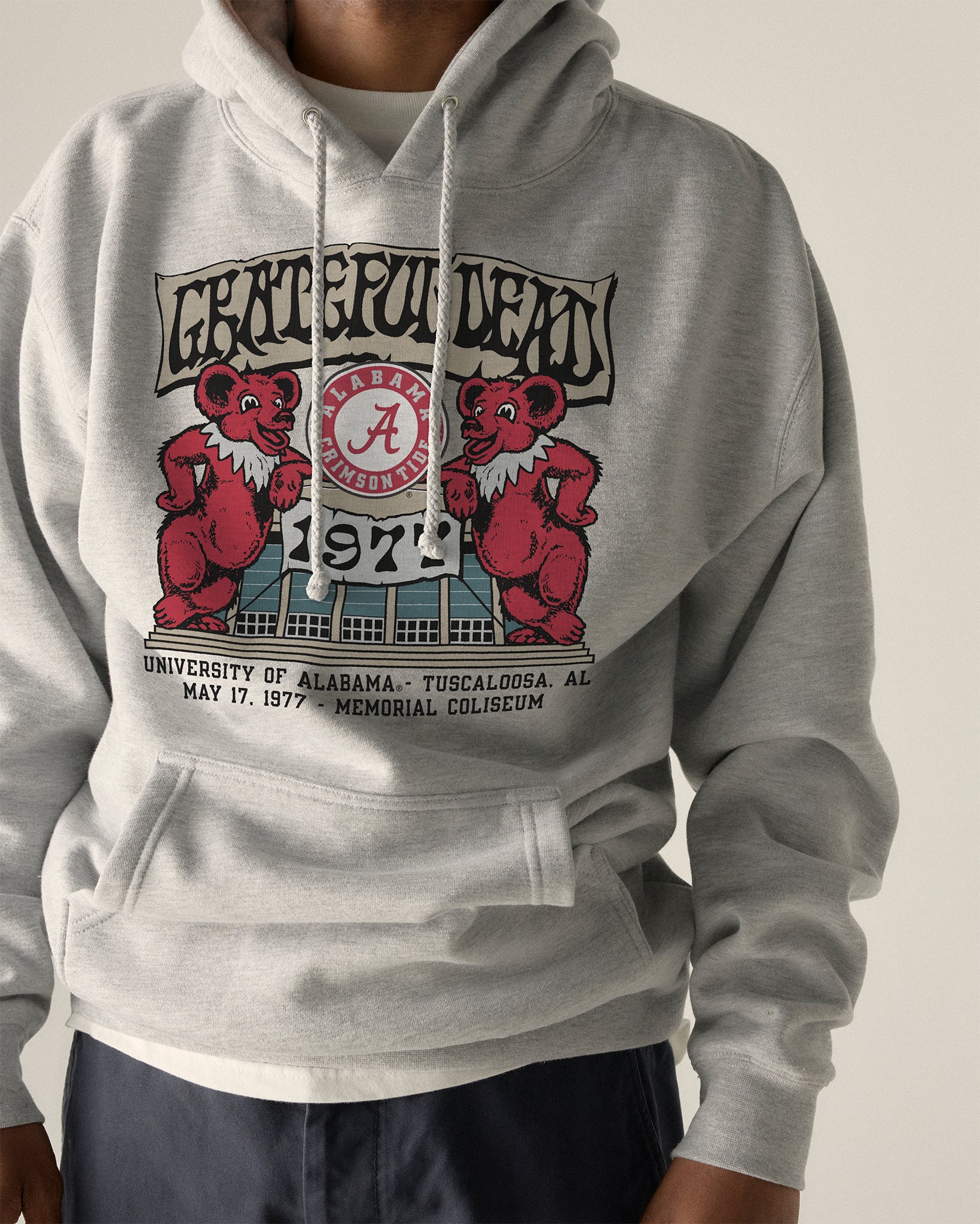 Grateful Dead x Alabama '77 Memorial Coliseum Bear Hoodie
