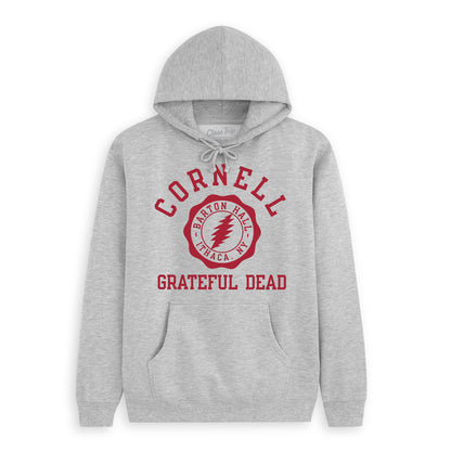 Cornell Grateful Dead hoodie with Barton Hall Ithaca NY design, Class Trip | Officially Licensed Collegiate Apparel