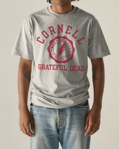Cornell Grateful Dead t-shirt with Barton Hall seal, vintage college band apparel | Class Trip | Officially Licensed Collegiate Apparel