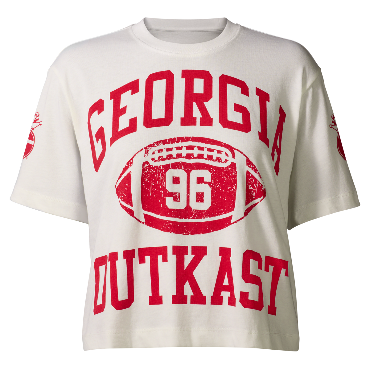 Nike x Class Trip x UGA x Outkast Women's Cropped '96 Football T-Shirt in Off White. Class Trip | Higher Education