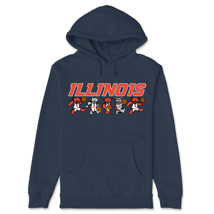 Illinois x Grateful Dead Basketball Bears Hoodie