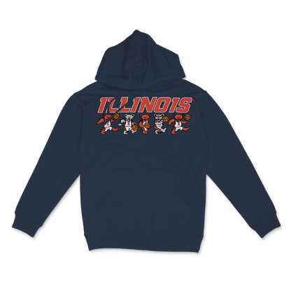 Illinois x Grateful Dead Basketball Bears Hoodie