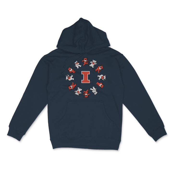 Illinois x Grateful Dead Circle Bears Hoodie