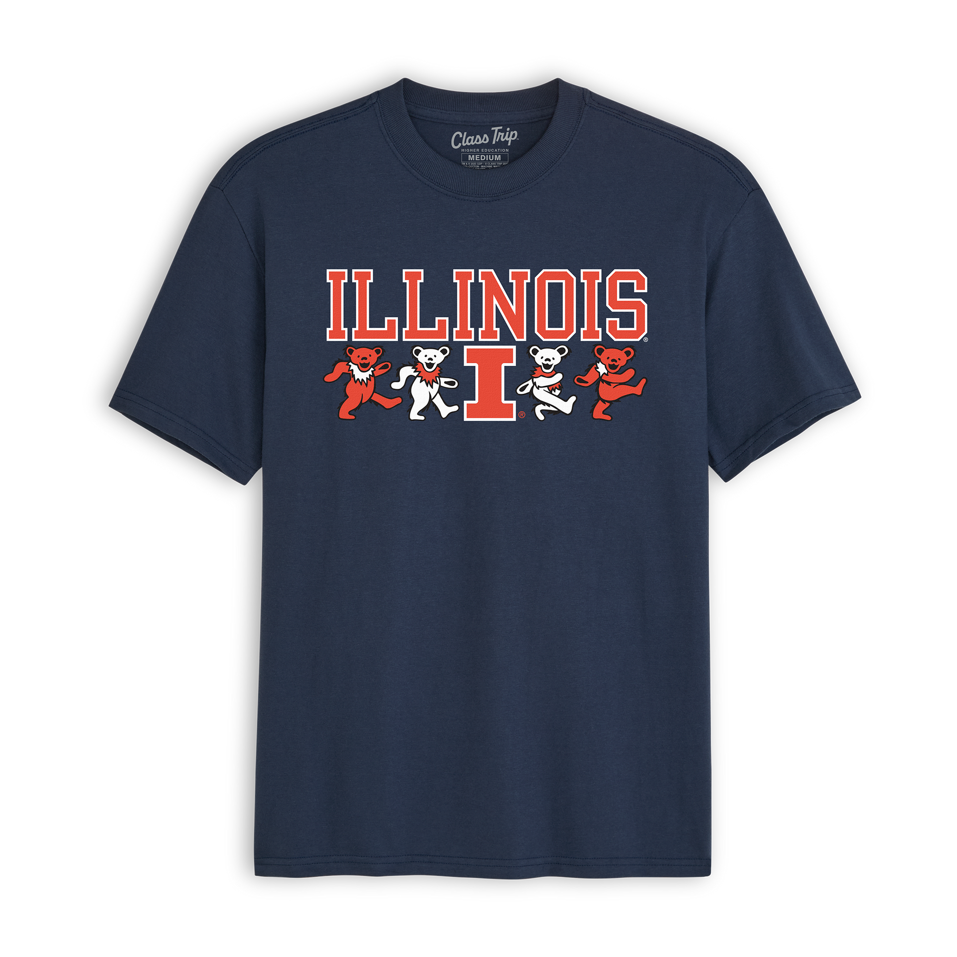 Illinois x Grateful Dead Mascot Bears Tee – Class Trip