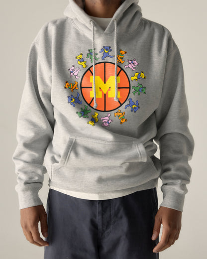 Michigan x Grateful Dead Basketball Circle Bears Hoodie