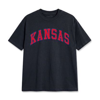 Kansas Heavyweight Washed Campus Tee